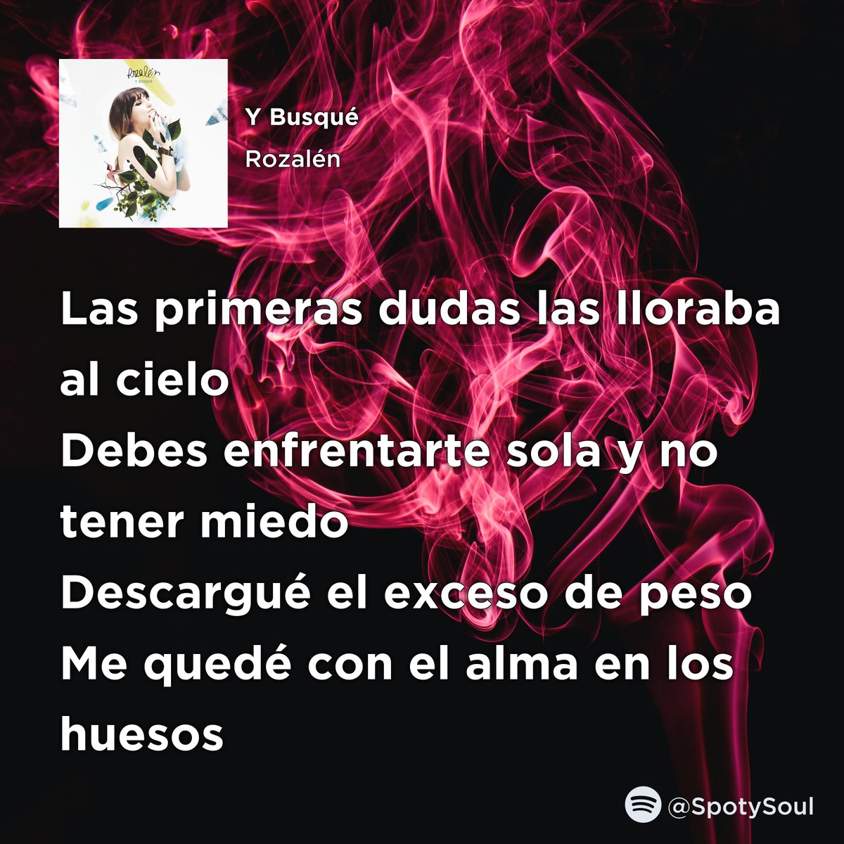 SpotySoul's tweet photo. Y Busqué - Rozalén https://t.co/Q8x89lXCzH