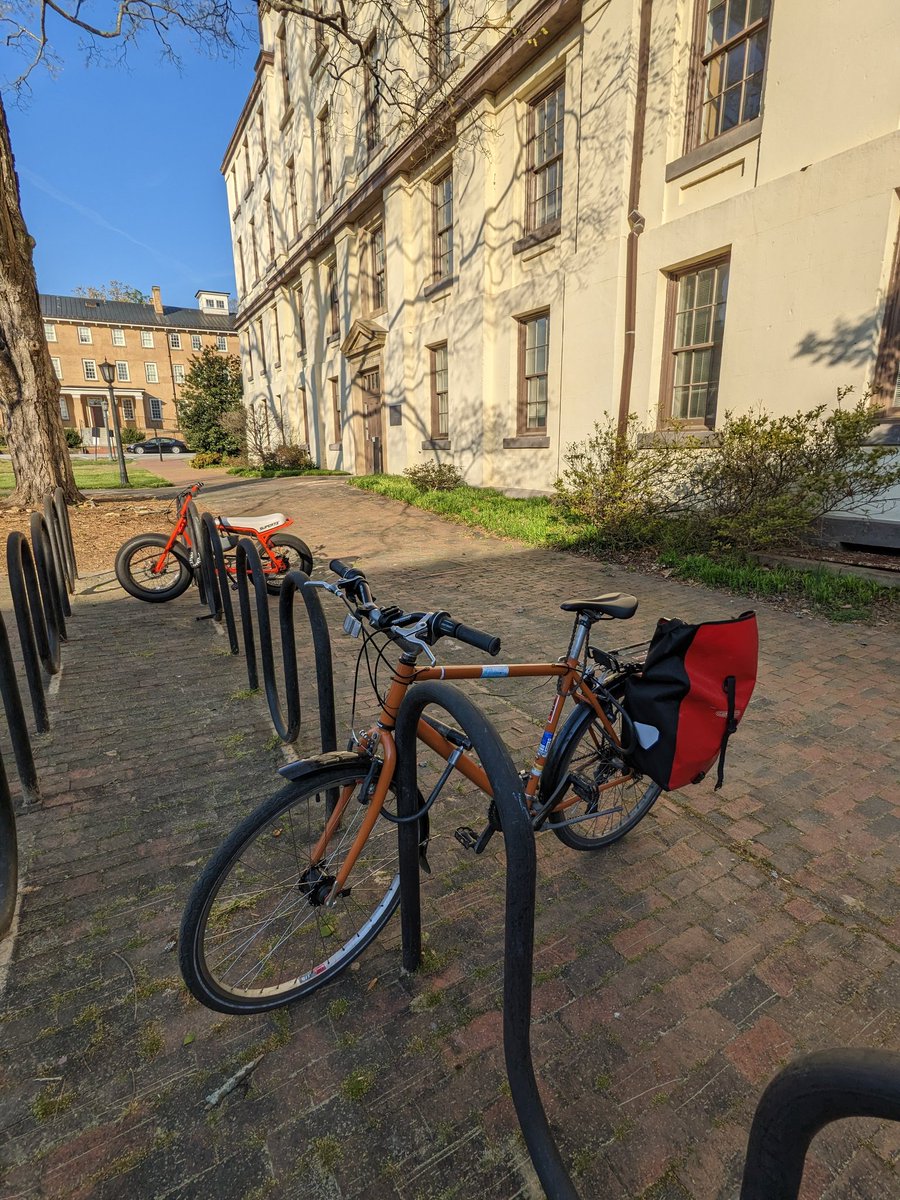 Thanks <a href="/GoTriangle/">GoTriangle</a> <a href="/MoveUNC/">UNC Transportation and Parking</a> <a href="/marinbikes/">Marin Bikes</a> <a href="/movesafedurham/">Durham Transportation Department</a> for the zero-tailpipe-emissions commute to <a href="/DCRPcarolina/">Carolina Planning</a> this morning!