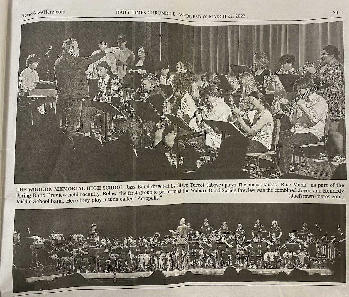 Amazing pics from Monday's Concert in Wednesday's Daily Times Chronicle! Photo credit: Joe Brown