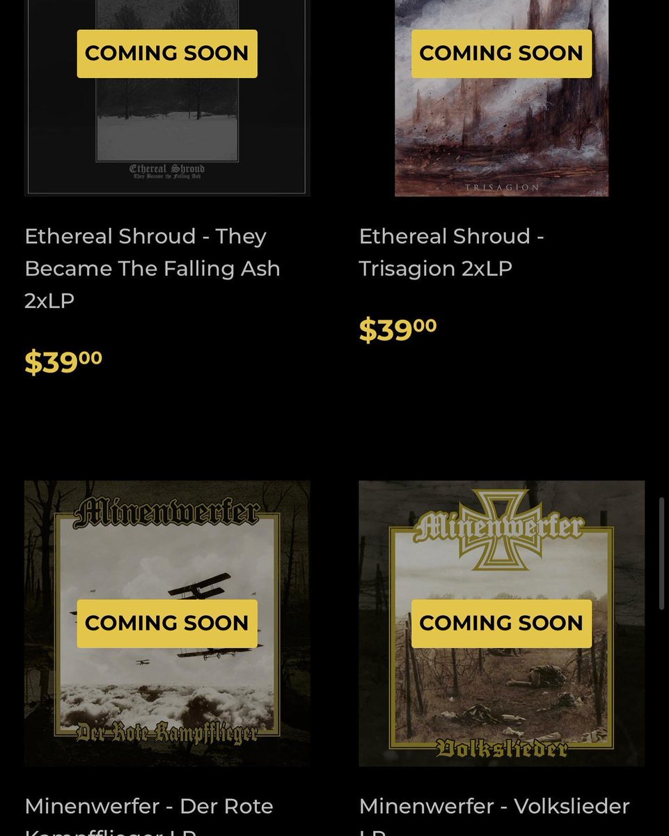 MeteorGem's tweet photo. ⚡️BIG HITTERS COMING SOON⚡️
We have some serious stuff coming up. Sign up for stock updates in the UPCOMING section of the website
#comingsoon #thronerecords #nuclearwinterrecords #wildroserecords #redefiningdarkness #phrenelith #deadcongregation #nuclearwinter #sarcophagum https://t.co/5gMCxMkOXo