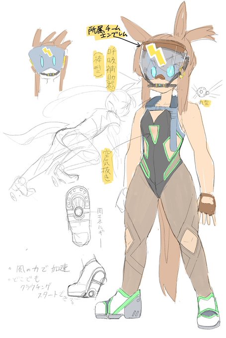 【新作】ウマ族のエルダちゃん。農業街に住んでる。
逃げた動物を追いかけたり、害獣発生時に1番に駆けつけて、状況把握や避難誘導などバトルノーカの補佐をしているウマ族チームの一員。 