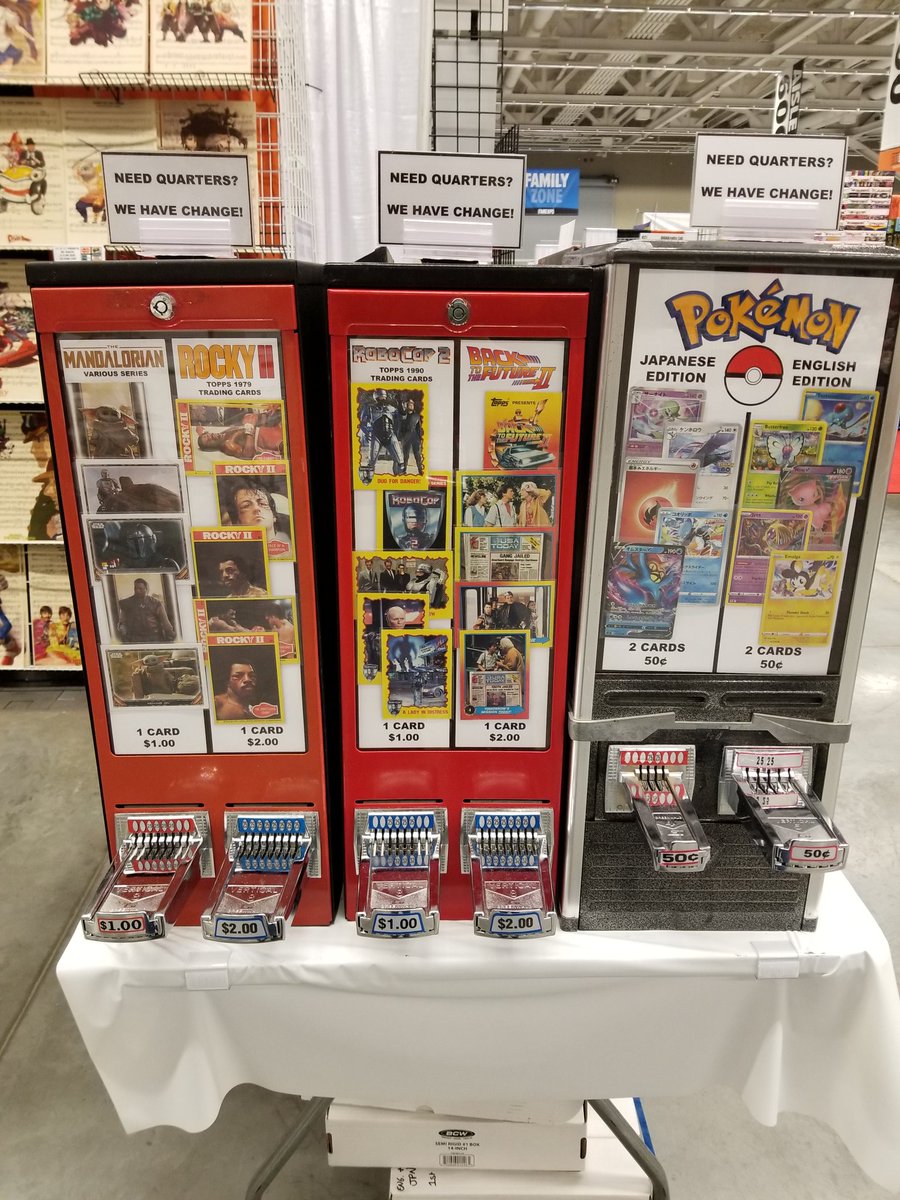 MiniworldEntmt's tweet photo. We are all set-up and ready to go at @FANEXPOCLE! Stop by and see us in booth 215! #fanexpocleveland #cleveland #musicsheets #nonsporttradingcards #vendingmachines #pins #grabbags #conlife #miniworldentertainment https://t.co/2PZtgvbC7Y