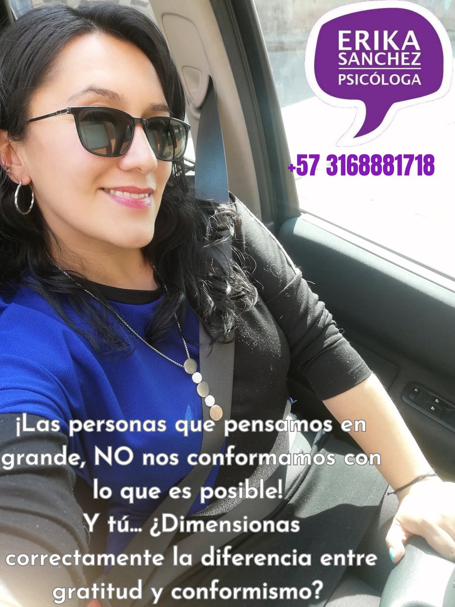 ¡Las personas que pensamos en grande, NO nos conformamos con lo que es posible! Y tu... ¿Dimensionas correctamente la diferencia entre gratitud y conformismo?
#piensaengrande #gratitud #conformismo #Psicologia #parati