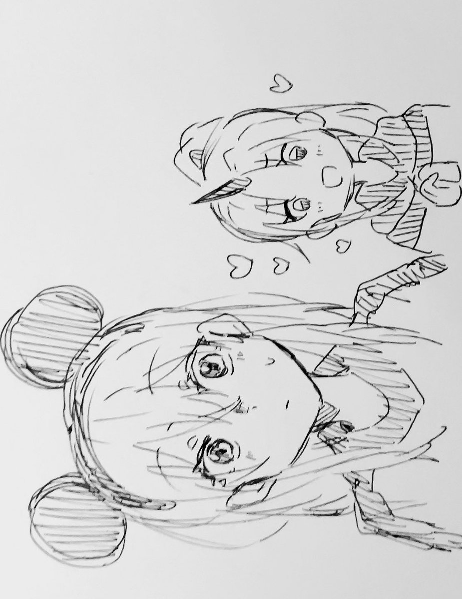 風呂待ちで暇だったんで部屋のメモ帳とペンで落書きした 
