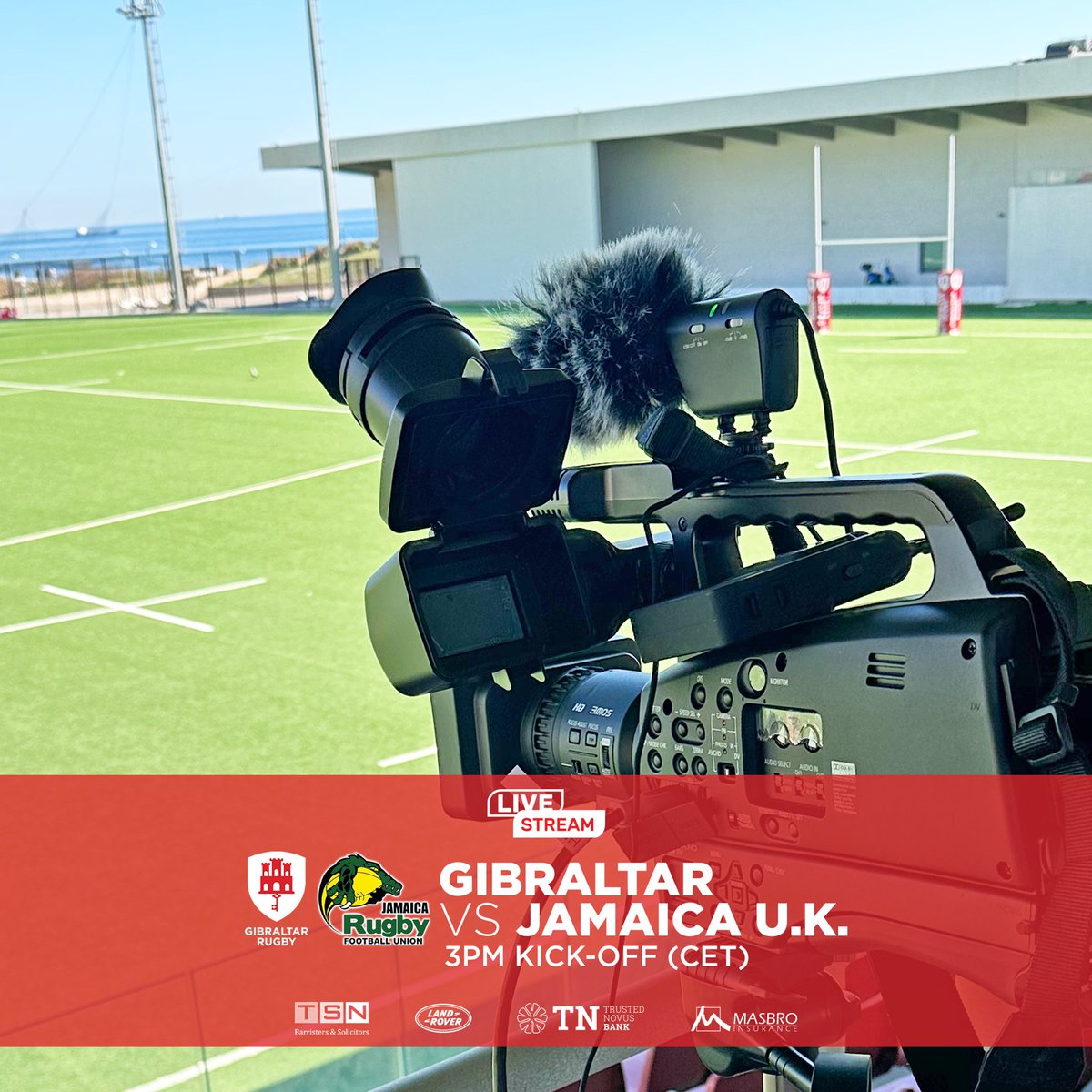 GibraltarRugby's tweet photo. 🎥 𝐋𝐈𝐕𝐄 𝐒𝐓𝐑𝐄𝐀𝐌 🇬🇮🇯🇲
Not able to be at Europa tomorrow? 
Tune in to our YouTube channel at 3pm (CET) to watch Live as Gibraltar take on Jamaica, live commentary will also be provided! 🤩🙌

YouTube ➡️ https://t.co/aljMdaIUFR 👀

#GibraltarRugby
@WorldRugby https://t.co/vh2QDC2p44