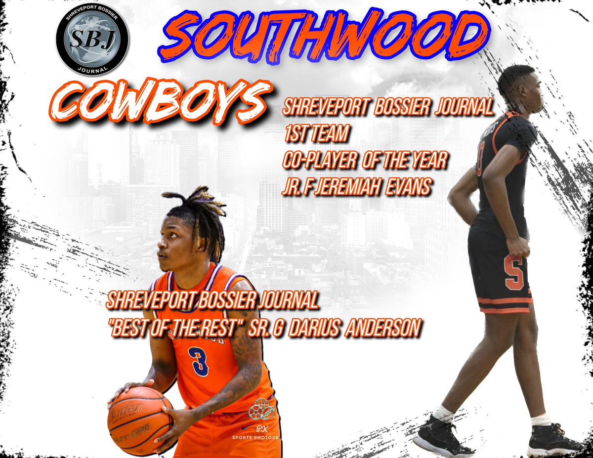 Southwood Hoops LA (@southwoodhoops) on Twitter photo The 22-23 Post Season awards keep rolling in for the #WalkerRoadBoys!! The Shreveport Bossier Journal All Metro Team Selections!!
Co-Player Of The Year: Jr. F Jeremiah Evans
1st Team: Jr. F Jeremiah Evans
“Best Of The Rest”: Sr. G Darius Anderson <a href="/D3tharealest/">Darius Anderson</a> <a href="/jeremiahevans25/">jeremiah Evans</a> The 22-23 Post Season awards keep rolling in for the #WalkerRoadBoys!! The Shreveport Bossier Journal All Metro Team Selections!!
Co-Player Of The Year: Jr. F Jeremiah Evans
1st Team: Jr. F Jeremiah Evans
“Best Of The Rest”: Sr. G Darius Anderson <a href="/D3tharealest/">Darius Anderson</a> <a href="/jeremiahevans25/">jeremiah Evans</a>