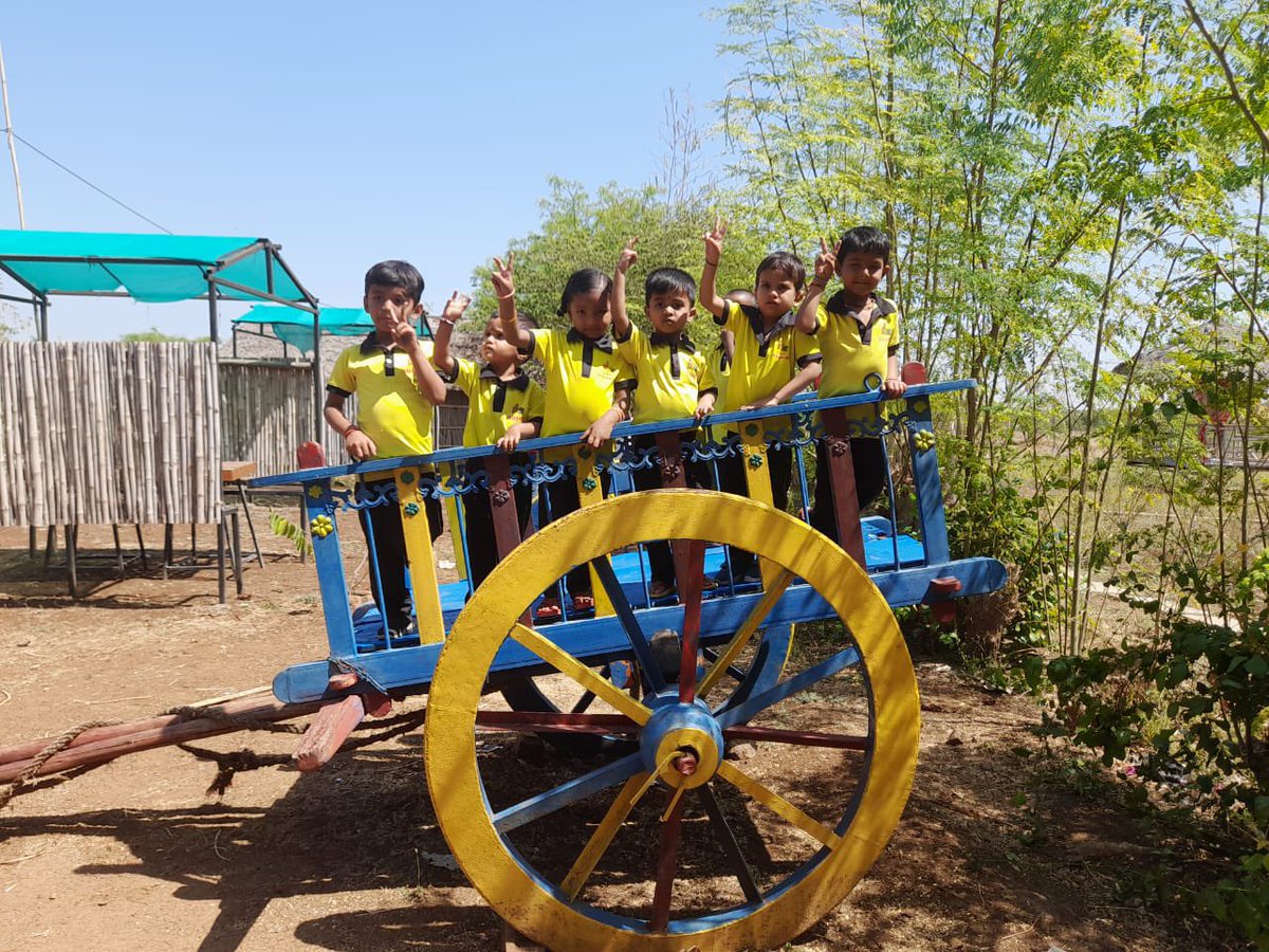 tillusagro's tweet photo. ABC Playgroup Nursary School kids 👧 👦 had an early summer picnic at Tillus Agro Tourism. All of them had a fun 🤩

Playing games and spending time with domestic animals 🐇 🦆 🦢 was the highlight of the picnic. 
#picnic #solapur #tillusagrotourism #villagelifeexperience https://t.co/VMnPyPJYwq