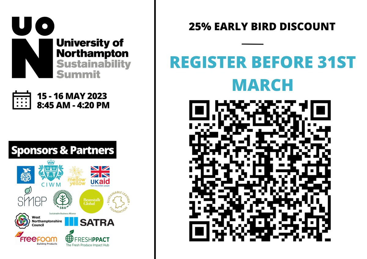 7 DAYS LEFT ON OUR EARLY BIRD 🕒 Seeing as we wouldn't want you to miss out on the savings, we thought to do a bit of a countdown over the next 7 days to remind you to register. 😁 Scan the QR code below now and secure your place now. Be part of the solution - be there!