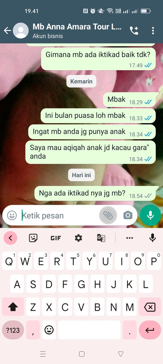 _depicil16's tweet photo. Saya komen di Ig Amara Tour di blokir dan wa cuma di read aja. Tidak ada iktikad sama sekali @ridwankamil jangan biarkan Travel bodong berkeliaran bebas pak. https://t.co/p6q47I4qJe