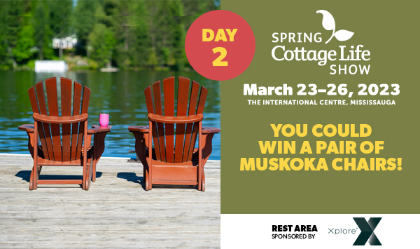 cottagelife's tweet photo. Day 2 of the #SpringCottageLifeShow! There's a ton to see and do. If you need a break, swing by Xplore's Rest Area and you could win a pair of Muskoka chairs! It's not too late to get in on the fun. Get your tickets at https://t.co/kwfuKtLZ4h https://t.co/JicoPosQlp