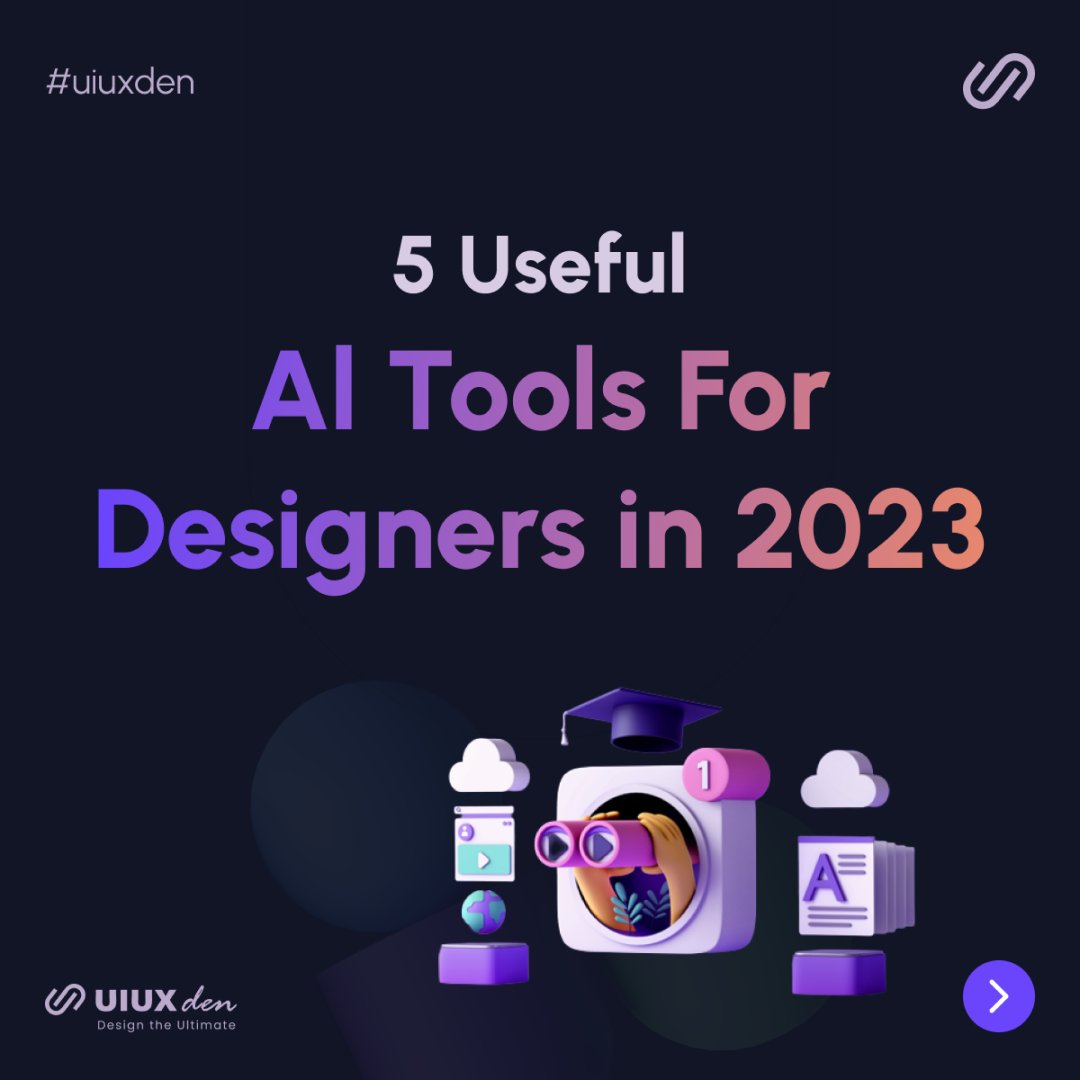 UiUxDen's tweet photo. With these AI tools, you can easily generate great ideas, optimize layout and color schemes. 

Check and see yourself why #AI tools are the future of design!

For more design tips like theses, follow @UiUxDen

 #aitools #AIArtwork #aiweb3 #designer #colors #figma #uiuxden https://t.co/TUjUkPVm9b