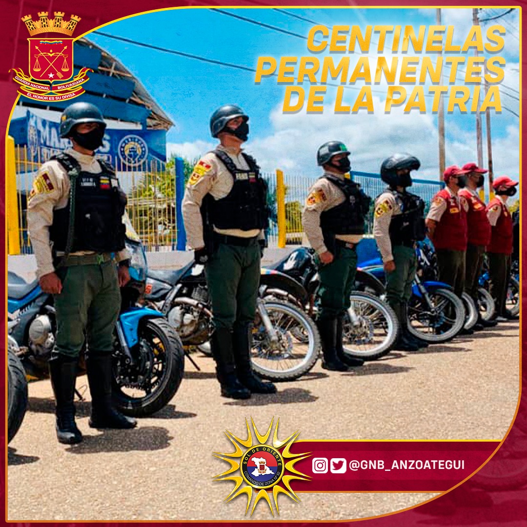 #24Mar  Nuestra #LaFANBEsVenezuela continúa garantizando la Seguridad y Protección del Pueblo venezolano.
#SomosCentinelasDeLaPatria en alerta permanente por la Paz de nuestra Patria. 
.@GNBAnzCZ52