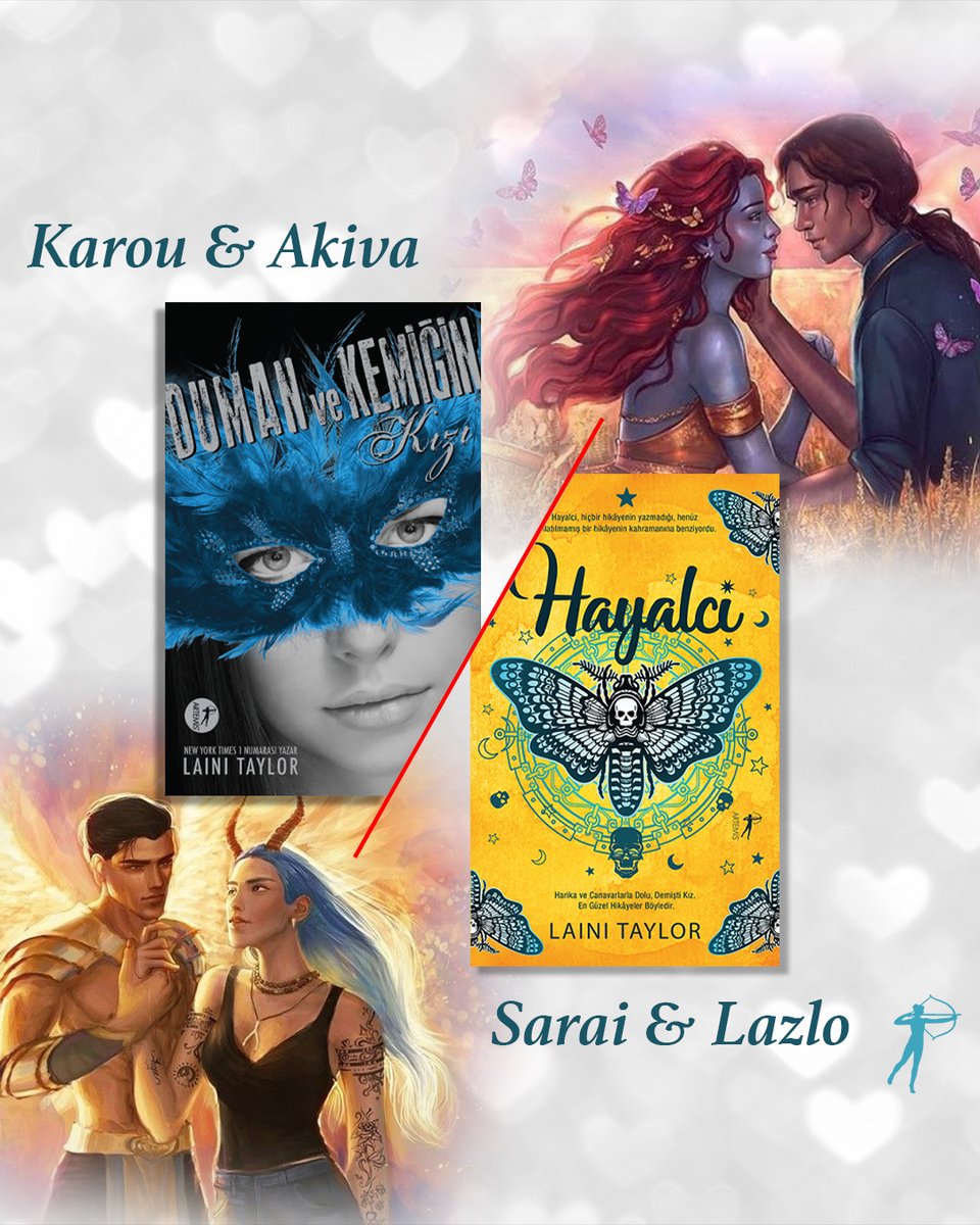 artemiskitap's tweet photo. Bir yazar. İki seri. İki çift. Siz bu çiftlerden hangisini daha çok seviyorsunuz?🤩 Yorumlarınızı bekliyoruz.💃
#Hayalci #DumanVeKemiğinKızı #LainiTaylor #ArtemisYayınları https://t.co/8YUmbVhf1w
