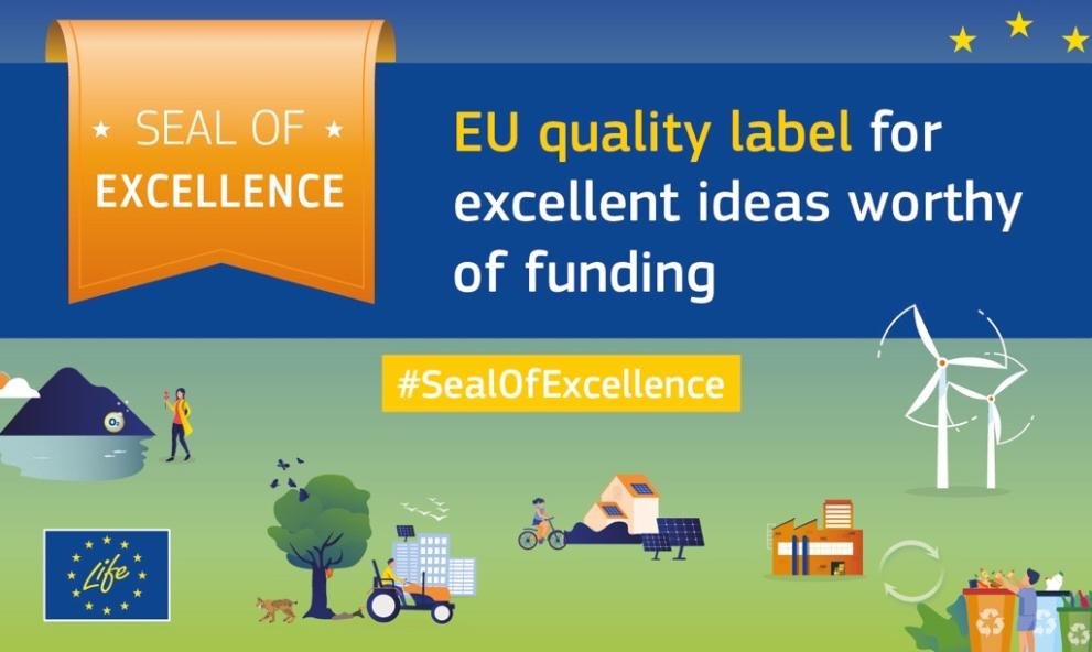 LIFEProgramme's tweet photo. Quality speaks for itself! 🥇 

The prestigious Seal of Excellence has been awarded to 73 high-quality &amp; promising #LIFEprojects proposals by the @EU_Commission.

A recognition of the value of these proposals &amp; their potential to make a positive impact 👉  https://t.co/kXMORdkxVd https://t.co/JPJGYHoWuS