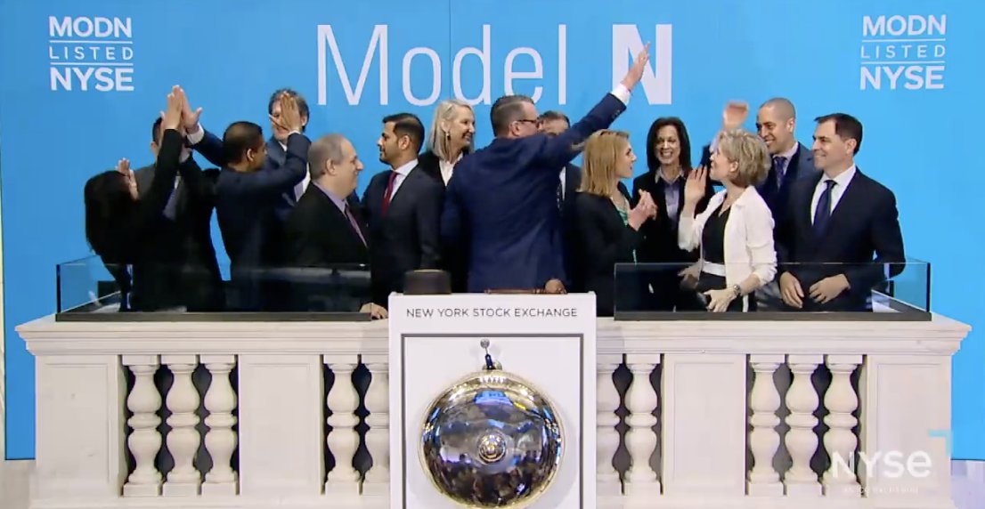 ModelN's tweet photo. And, it's a wrap! #ModelN rings the opening bell at the @NYSE on March 24, 2023. Congratulations to the entire Model N community of employees, customers, and partners! #IPOanniversary #oneteamonedream #ModelNlife #Nfactor https://t.co/BpE3eDGp0r