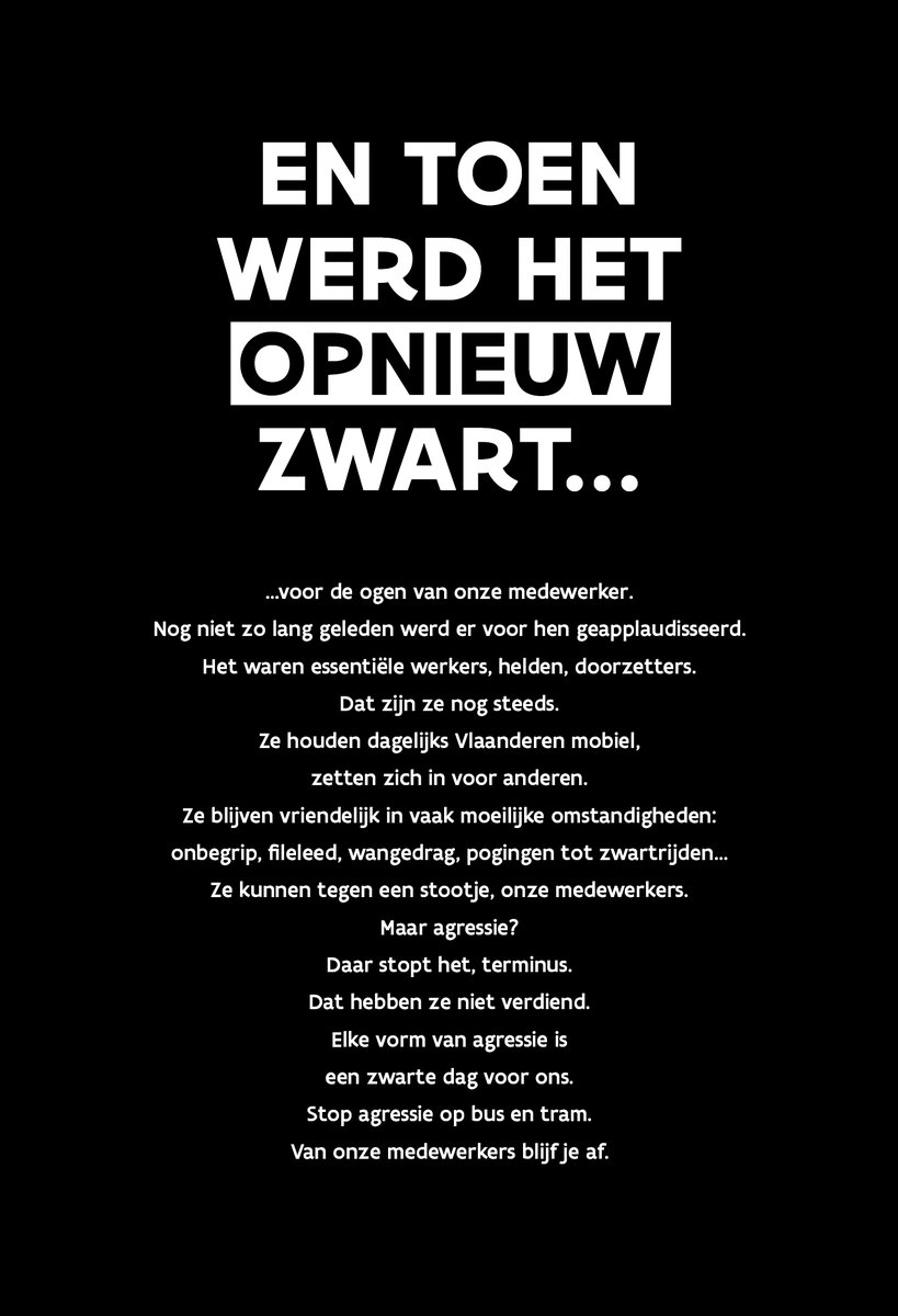 We aanvaarden geen enkele vorm van agressie! #StopAgressie 

#DeLijn