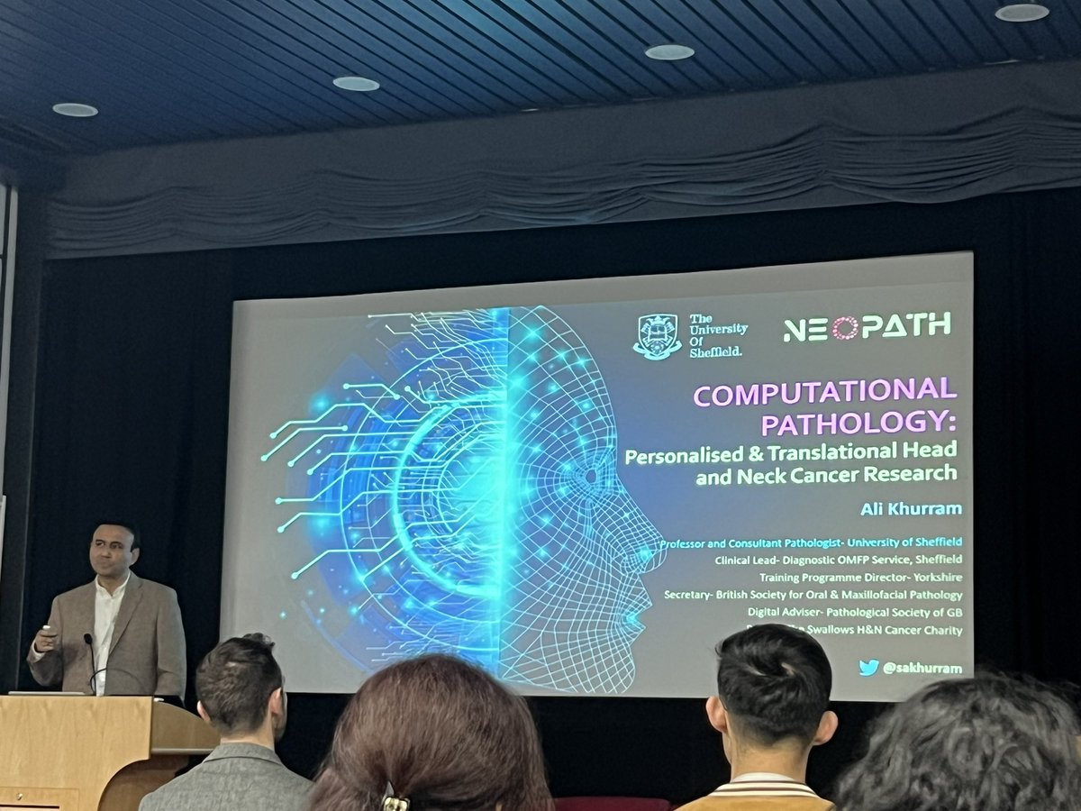 Honored to be hearing my PhD thesis mentor speak on Artificial Intelligence in analysis of head and neck cancer