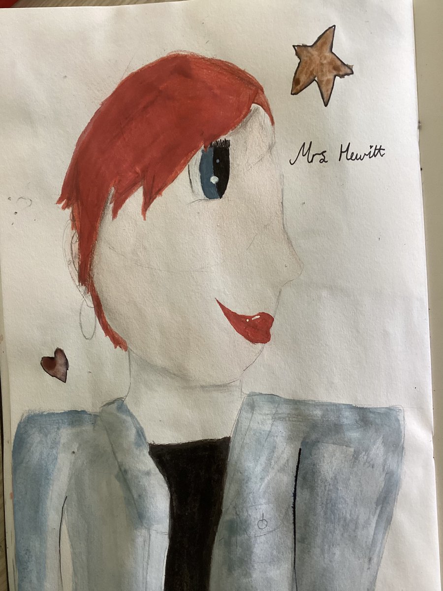 NewRamseyWhite's tweet photo. #AccessAllArts - create a portrait of a special person in your school. Dosbarth Whitesands voted for Mrs Hewitt. #creativeenterprisingcontributors https://t.co/GfJmq4wPJc