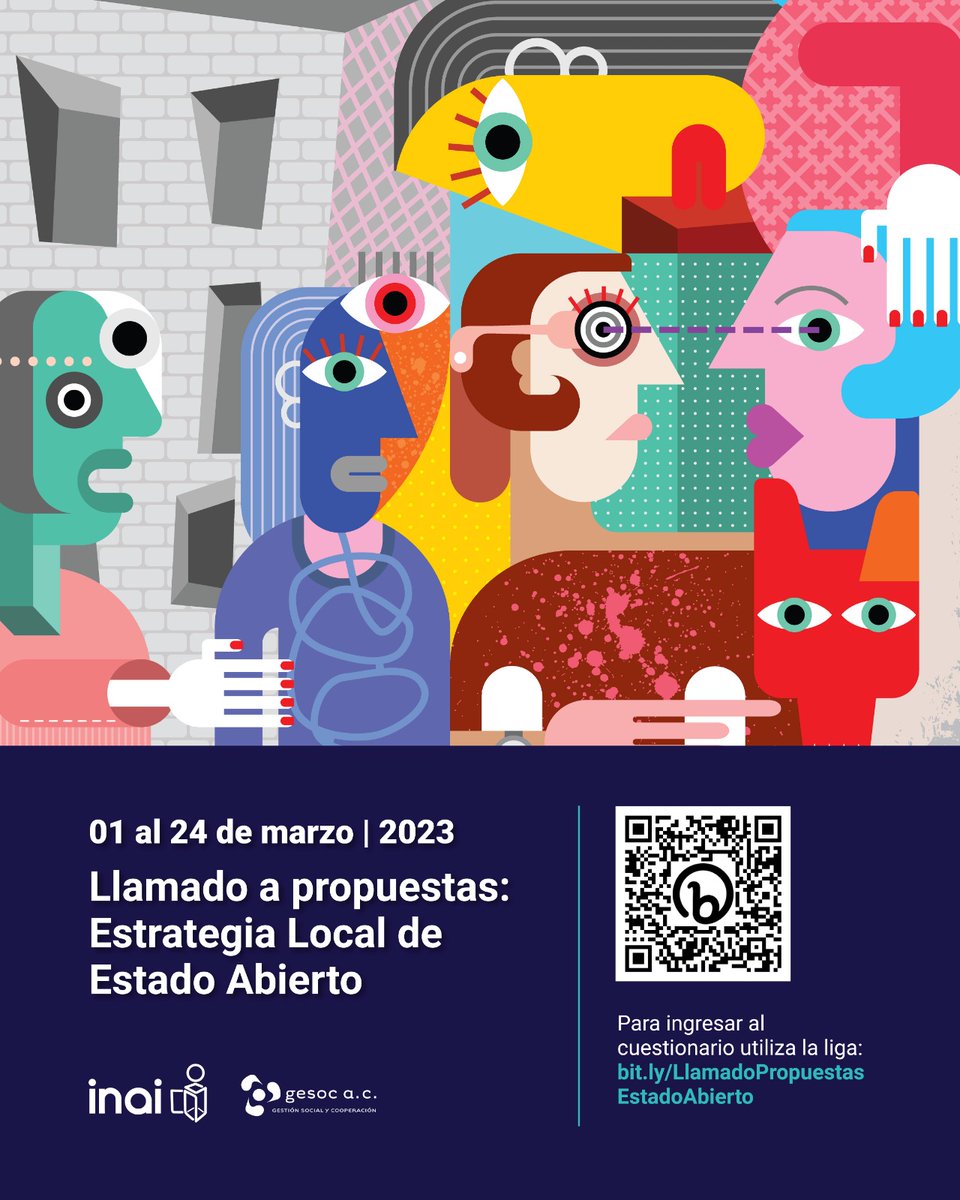 🚨 Hoy, es el último día para participar en el #LlamadoaPropuestas 2023. Queremos conocer tu opinión sobre los problema focalizados en tu localidad.
¡No te quedes fuera y participa en este ejercicio convocado por el <a href="/INAImexico/">INAI</a> y <a href="/GESOCAC/">Gesoc</a>! 👇

🔗bit.ly/LlamadoPropues…