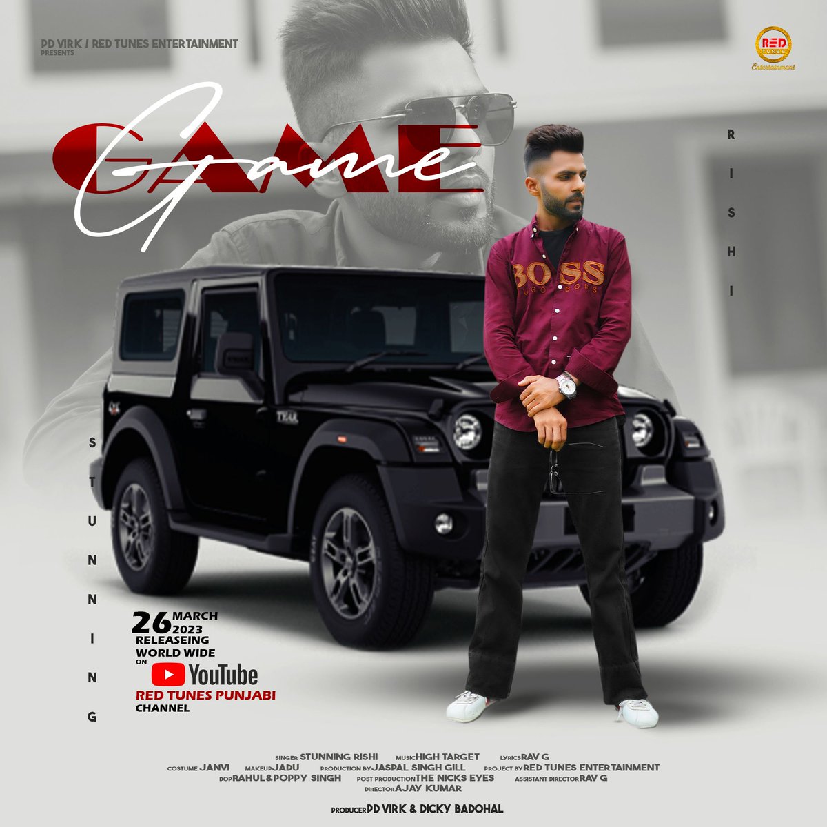 redtunespunjabi's tweet photo. Game Song ๐ถ๐ถ will be releasing 26th March only on @redtunes_punjabi official YouTube channel!
#pdvirk #game #gamesong #songs #punjabisongs #newpunjabisongs #latestpunjabisong #toppunjabisongs #newsongs2023 #music #punjabimusic #punjabimusic https://t.co/xnfUvkHAXV