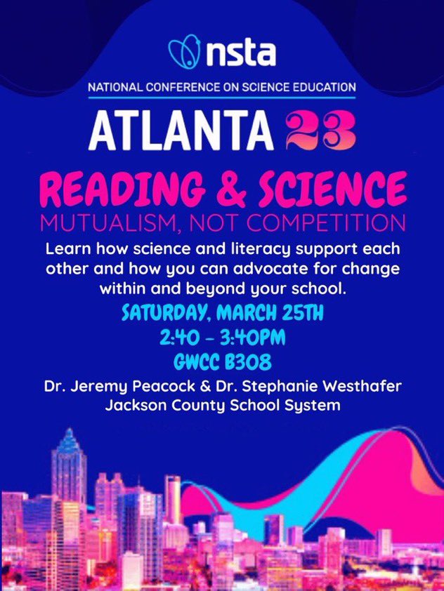 Dig deeper into how science learning can and must support literacy learning. Join us Saturday afternoon for the research and practice of meaningful integration. 2:40-3:40pm, B308 @StephWesthafer1 #NSTA23