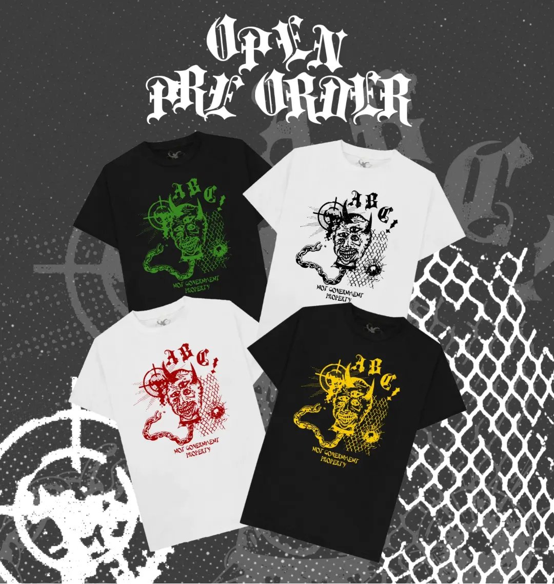 pretextofabc's tweet photo. OPEN PRE ORDER
ABC! Not Government Property.
Size S - M - L - XL - XXL
Merchons basic 24’s
Price 150.000
Artwork by @__a.str0
Pre order till 7 April
Hit our Dm/Wa 081554197107 to order

#abctandaseru 
#hayhatecrew https://t.co/timCSb8OND