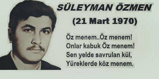 Ülkücü Şehidimiz #SüleymanÖzmen’i şehadetinin yıl dönümünde rahmet, minnet ve şükranla anıyorum.