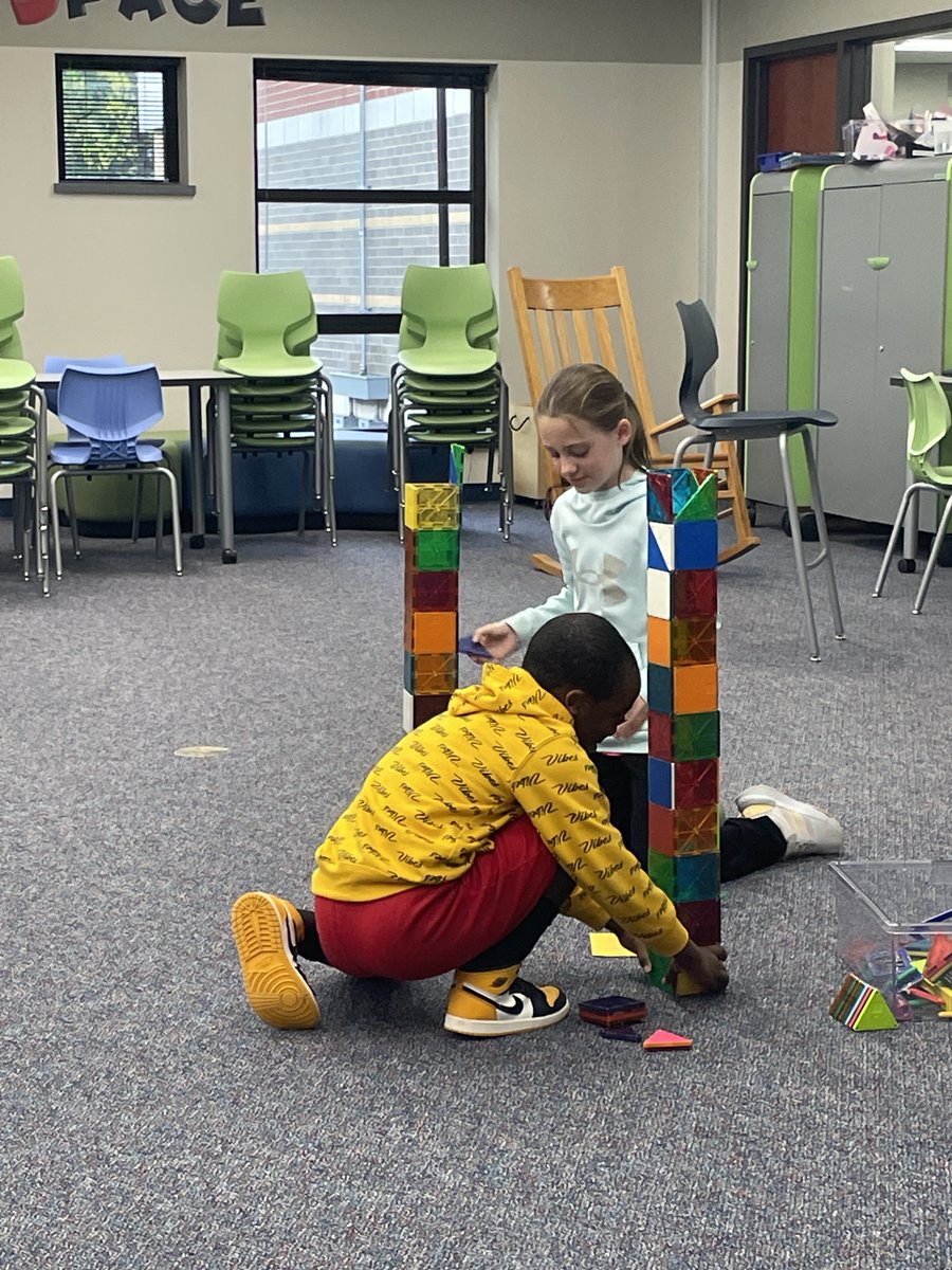 Perfect day for a friendly building challenge! #VCLibrary #VCEStrongerTogether #youbelongatVCE