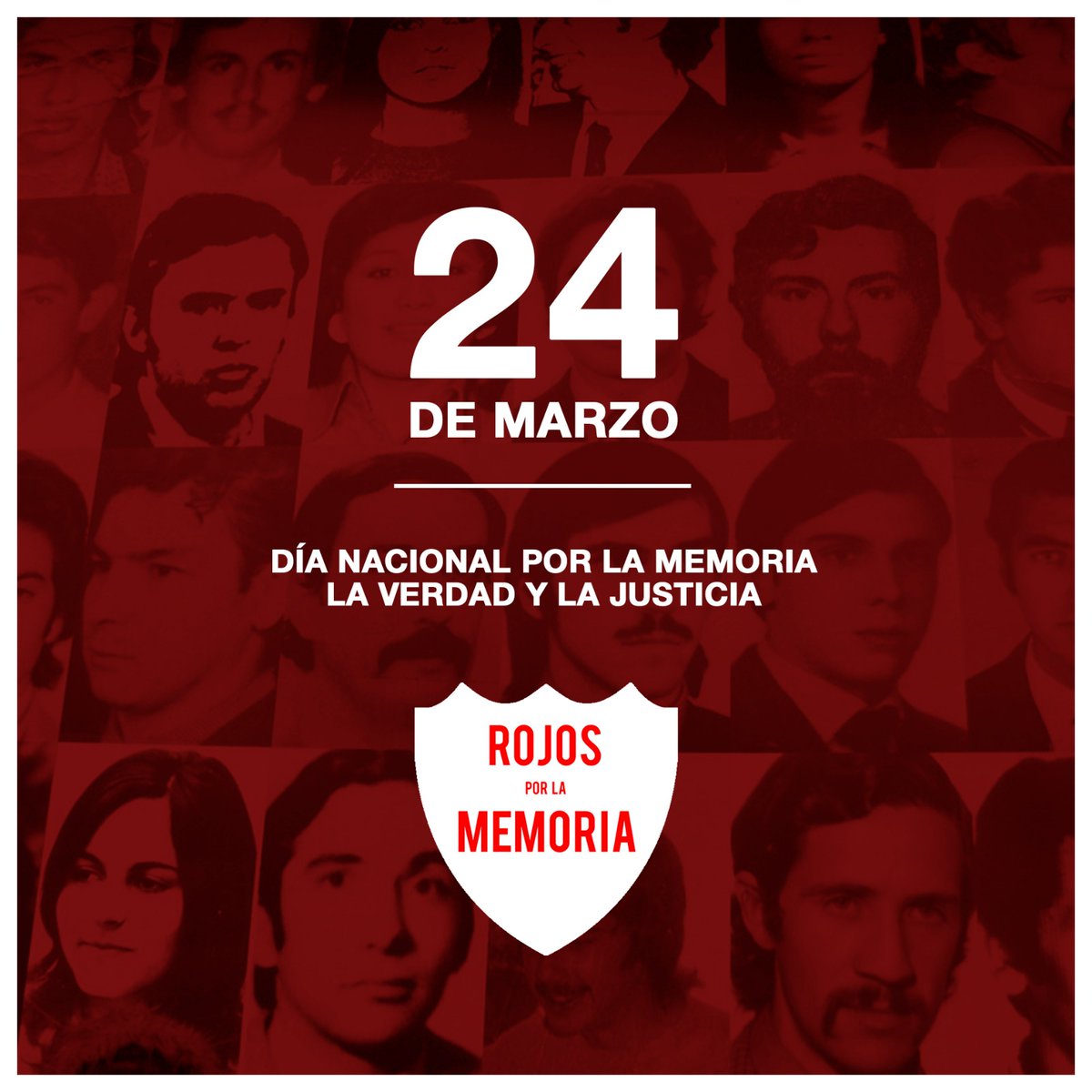 RojosMemoria's tweet photo. Nunca Más dictadura. Nunca Más desapariciones. Nunca Más asesinatos. Nunca Más centros clandestinos de detención. Nunca Más torturas. Nunca Más persecuciones. 

A 47 años de aquel 24 de marzo de 1976, en Independiente decimos: Nunca Más. https://t.co/FKu7Ius4Rp