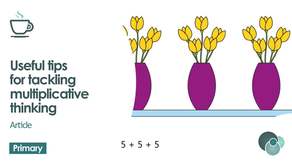 “If multiplicative thinking is not securely embedded in KS1, progress in maths could be limited.”
The NCETM’s Julia Thomson, a former primary teacher &amp; maths lead, pulls together useful tips and practical advice for tackling multiplicative thinking  ncetm.org.uk/features/usefu…