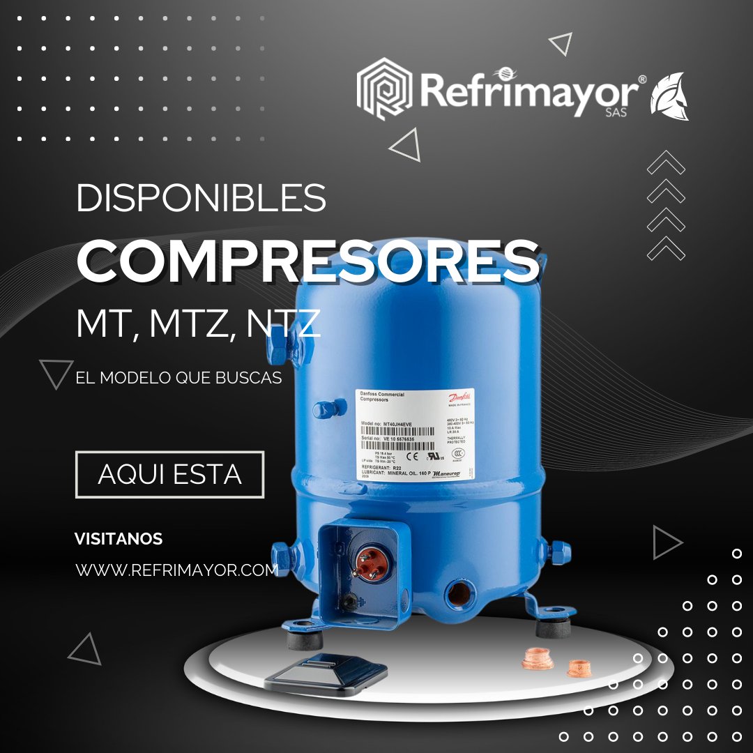 Visítenos en nuestra tienda virtual
refrimayor.com/tienda/

Link de pagos
checkout.wompi.co/l/VPOS_gaVNzC

#MT #Equipodeaireacondicionado #compresoresalternativos #Danfoss #MTZ #valvuladeservicio #valvulasolenoide #valvuladeexpansion #slimpack #Optyma #NTZ #Refrimayor