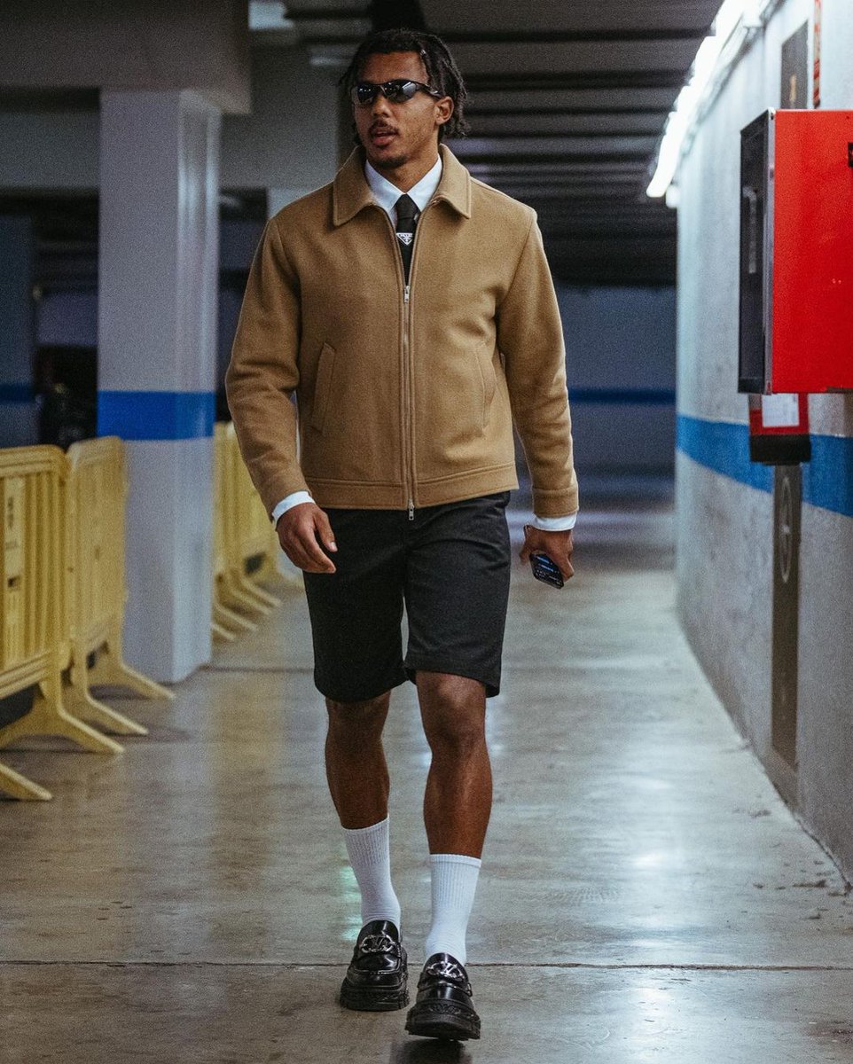 highsnobiety's tweet photo. Some of our favorite game day fits from Barcelona FC's Jules Kounde https://t.co/IbLAmVve39
