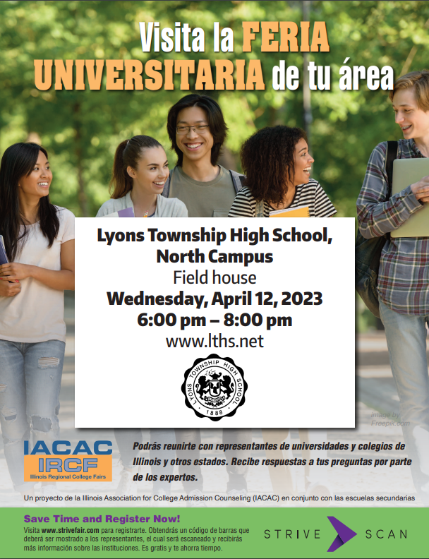 Cody Dailey (he/him) π¦ (@mrdailey204) on Twitter photo SAVE THE DATE: <a href="/LTHS_D204/">Lyons Township High School District 204</a> is excited to host an <a href="/IACAC/">Illinois ACAC</a> College Fair for students & families on April 12th from 6-8 pm in our Fieldhouse & Vaughn Buildings at North Campus. Parking and shuttle bus services will be available from South. See who's coming! drive.google.com/file/d/1Ewny5zβ¦ SAVE THE DATE: <a href="/LTHS_D204/">Lyons Township High School District 204</a> is excited to host an <a href="/IACAC/">Illinois ACAC</a> College Fair for students & families on April 12th from 6-8 pm in our Fieldhouse & Vaughn Buildings at North Campus. Parking and shuttle bus services will be available from South. See who's coming! drive.google.com/file/d/1Ewny5zβ¦