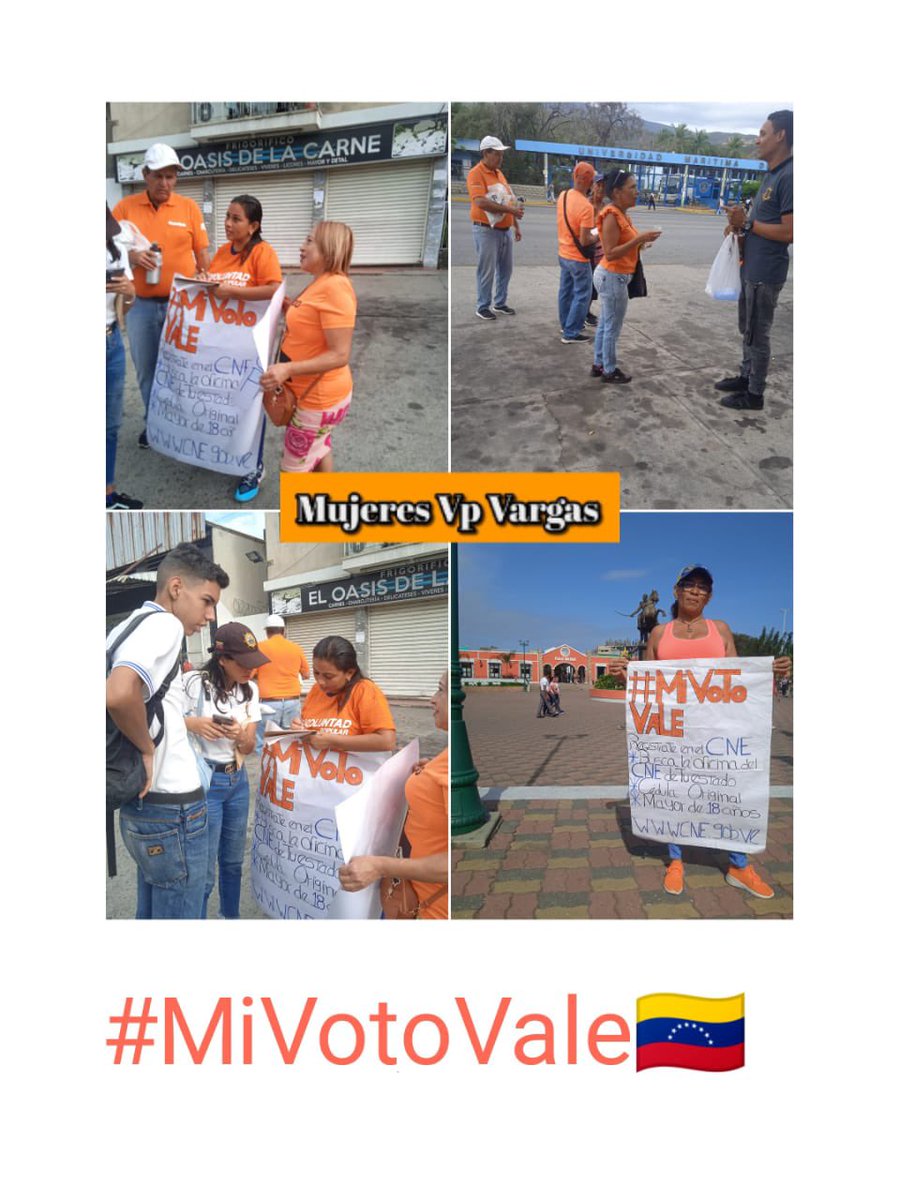 #23Mar | El Sector Mujeres @VoluntadPopular #Vargas #CatiaLaMar en la calle llevando el mensaje de la importancia de participar en LaPrimaria 

#MujeresConVoluntad
#JuevesNaranja