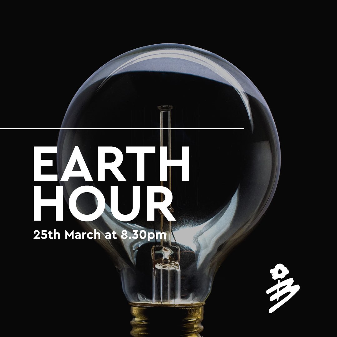 In recognition of EARTH HOUR we will be switching off our main illuminated sign and totems around the site for an hour at 2030 this Saturday.
 
We would love you to join in and see if there’s something you could do to mark EARTH HOUR at home or in your work!