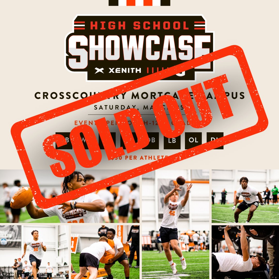 2023 Cleveland Browns High School Showcase is  ❌SOLD OUT❌

Time to see what y'all got 😈🏈
