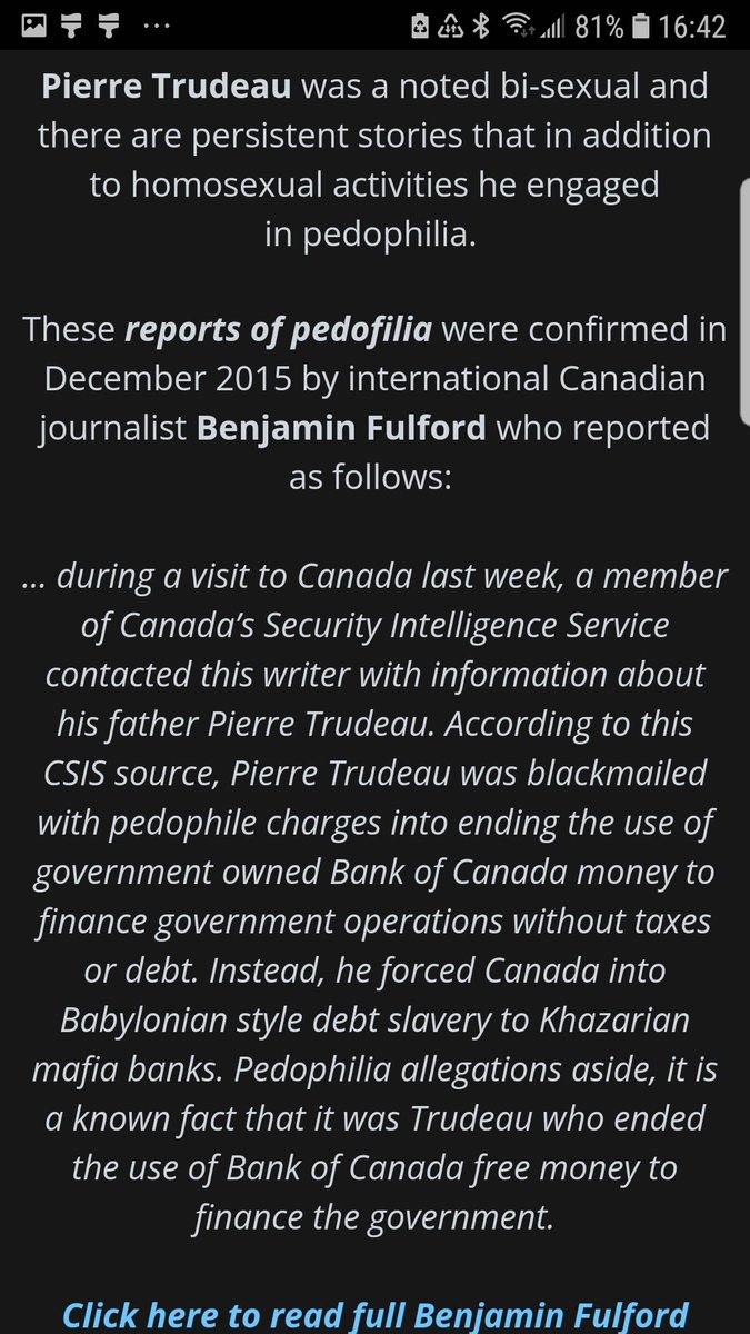 Jason59780800's tweet photo. Canada
CSIS under Trudeau Foundation 2015
In a Corus of Global News touching children
@GlobalEdmonton
#EEletgoNotgold
Take Alberta Back
Resources Ode to Labrador
#OriginC69
#ableg #abpoli #cdnpoli
#onpoli
Great Preset Liberals NDP/CCF
#Formula51
Newfoundland smallwood '27 https://t.co/gj9ndDwLQ2