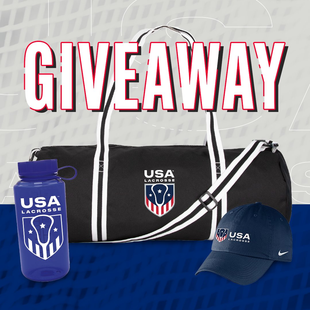 GIVEAWAY 🚨 Kick the season off in style with USA Lacrosse swag. We’re giving away branded gear to ONE winner. How to enter:

🥍 RT post
🥍 Tag a friend
🥍 Comment your favorite U.S. National Team player

#Giveaway closes 3/26 at 11:59PM. Official rules: bit.ly/42wOq3U