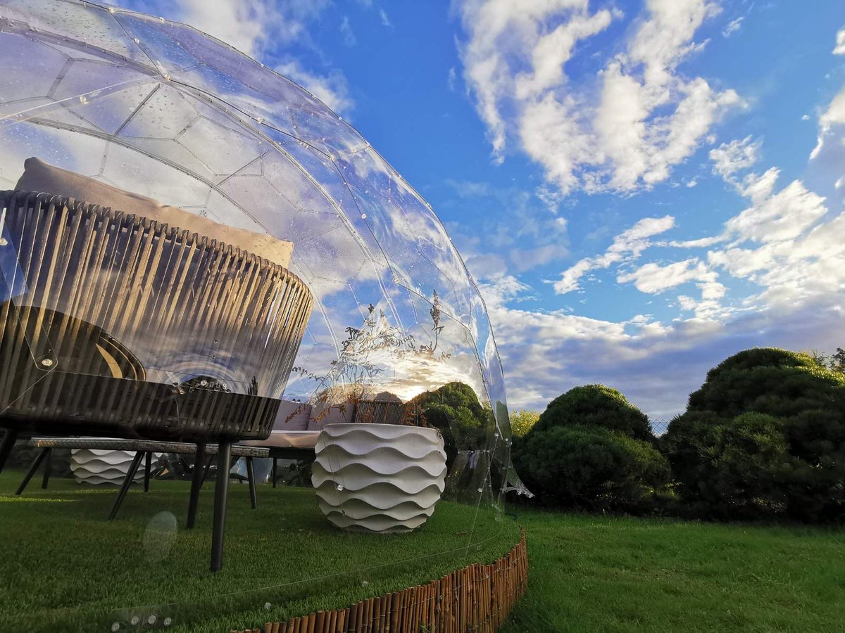 GeoDomeXUK's tweet photo. ☁️ Look at that sky! 

With a view like that, what more do you need?!

#geodomex #geodesicdome #geodome #gardenpod #gardendome #diygardendecor #gardenfurnituredesign #domelife #gardenfurnitures #gardeninspirations #insideoutsideliving #outsideliving https://t.co/og4y7teBOU