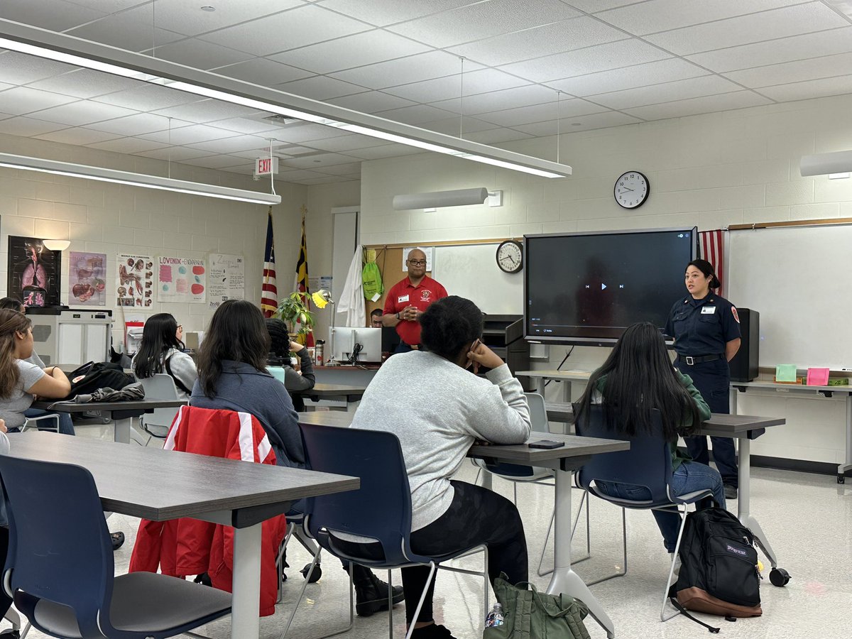 Thomas Edison HS College & Career Coordinator (@ms_malleck) on Twitter photo A huge thank you to <a href="/mcfrs/">MontgomeryCo(MD)Fire</a> for coming out today to present on all the different opportunities to our Year 1 and Year 2 Health Profession students here at Edison. #MCFR #MCPS #healthcare #trades #tradeschool A huge thank you to <a href="/mcfrs/">MontgomeryCo(MD)Fire</a> for coming out today to present on all the different opportunities to our Year 1 and Year 2 Health Profession students here at Edison. #MCFR #MCPS #healthcare #trades #tradeschool