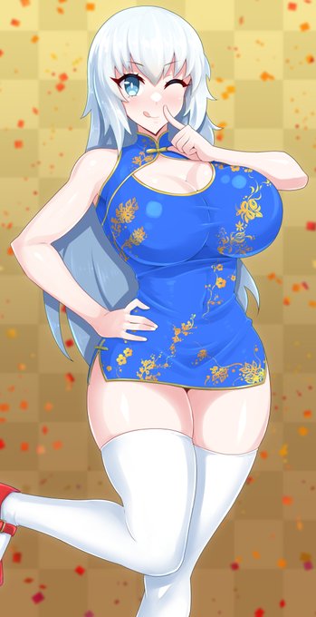 よその子さまチャイナドレス絵 skebご依頼&ブーストありがとうございました! 