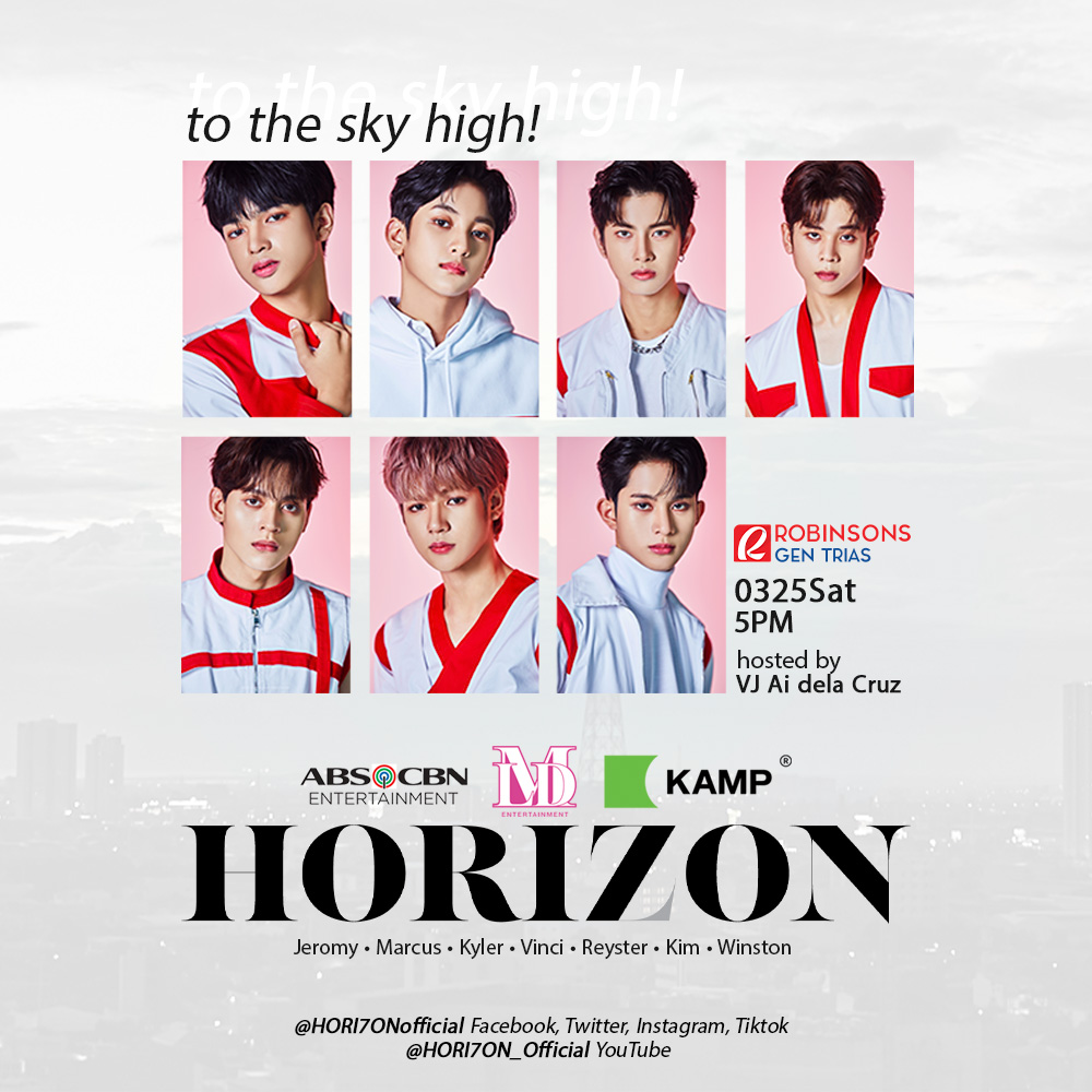 HORI7ONofficial's tweet photo. [💌 #HORI7ON Mall Show Schedule]

See you at Robinsons Gen Trias in Cavite this Saturday!  🇵🇭

#HORI7ON_GoesToGenTrias 

 #VINCI #KIM #KYLER #REYSTER #WINSTON #JEROMY #MARCUS #호라이즌 #빈치 #킴 #카일러 #레이스터 #윈스턴 #제로미 #마커스 https://t.co/JTjVAxZHGt