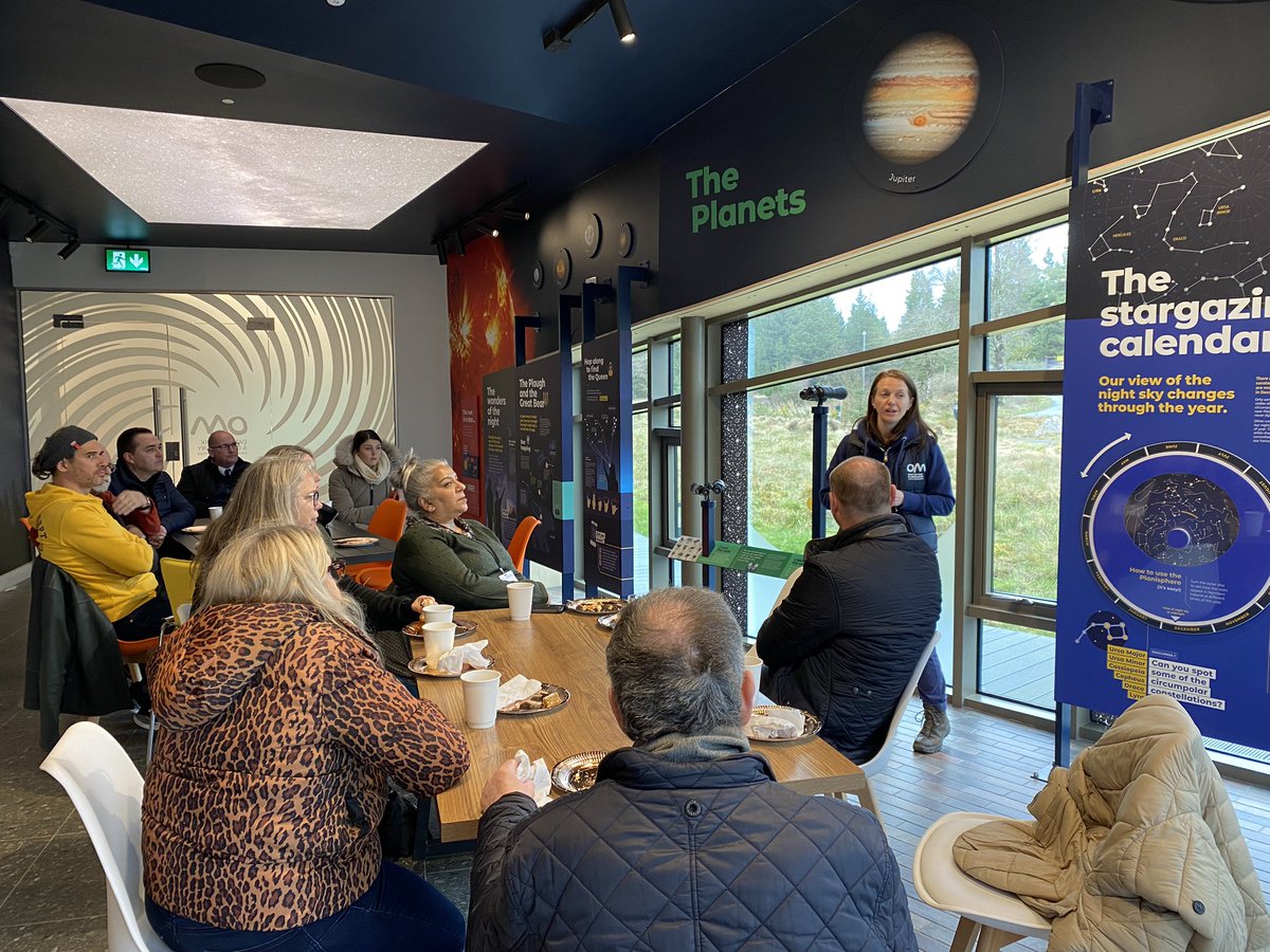 MaireadSweeney7's tweet photo. Tour operators at OM Dark Sky Observatory, discovering the beauty and science of the sky, after visiting the Beaghmore Stones. @NITouristBoard @MidUlster_DC #MTB #EmbraceAGiantSpirit #UnwindingTime https://t.co/e27R1YVFhz
