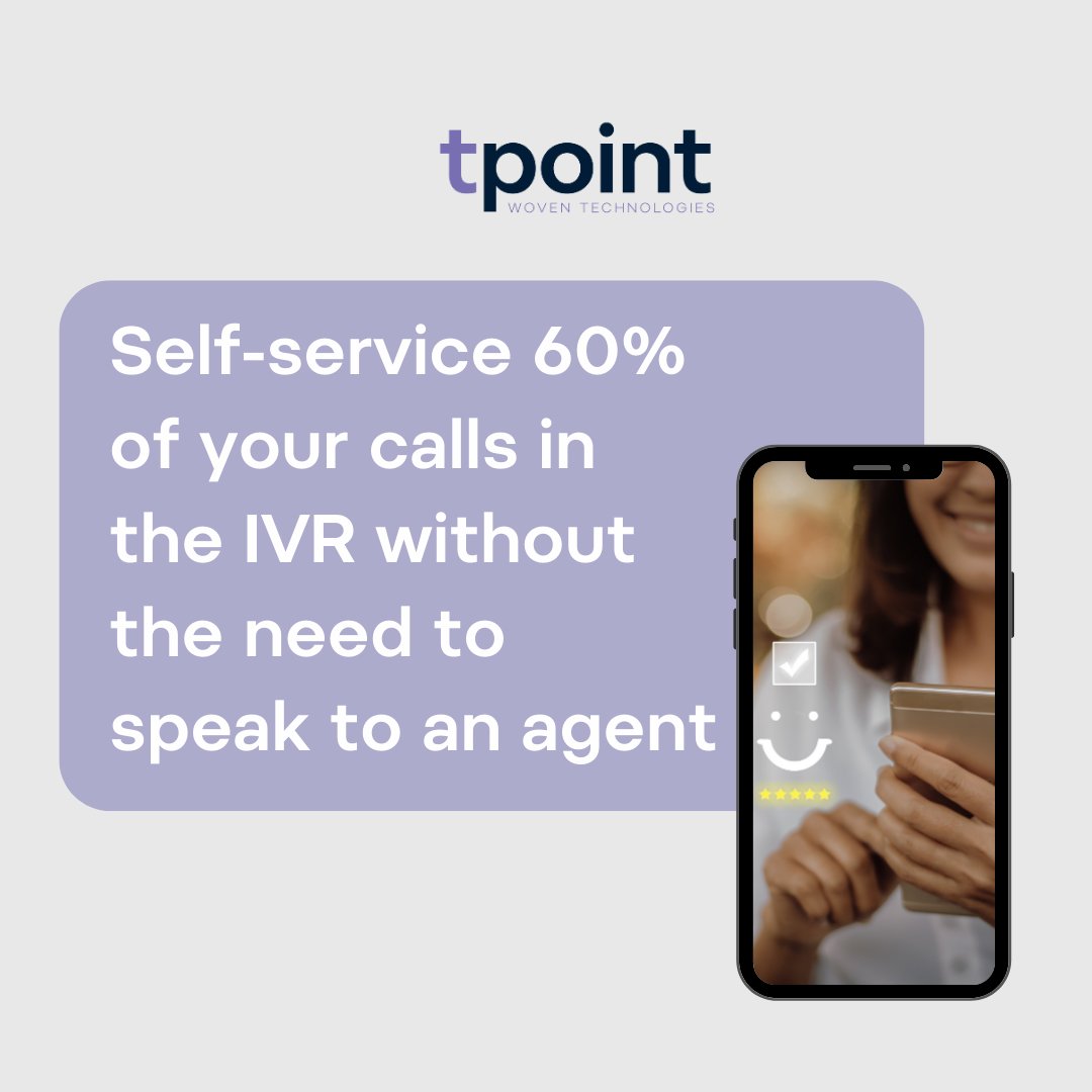 tPointSolutions's tweet image. Your voicebot could self-service 60% of your calls in the IVR without the need to speak to an agent

Find out more 👉 lnkd.in/dASTnQM

Contact us today on tPoint.Enquiries@wearewoven.com to find out more about implementing our voicebot