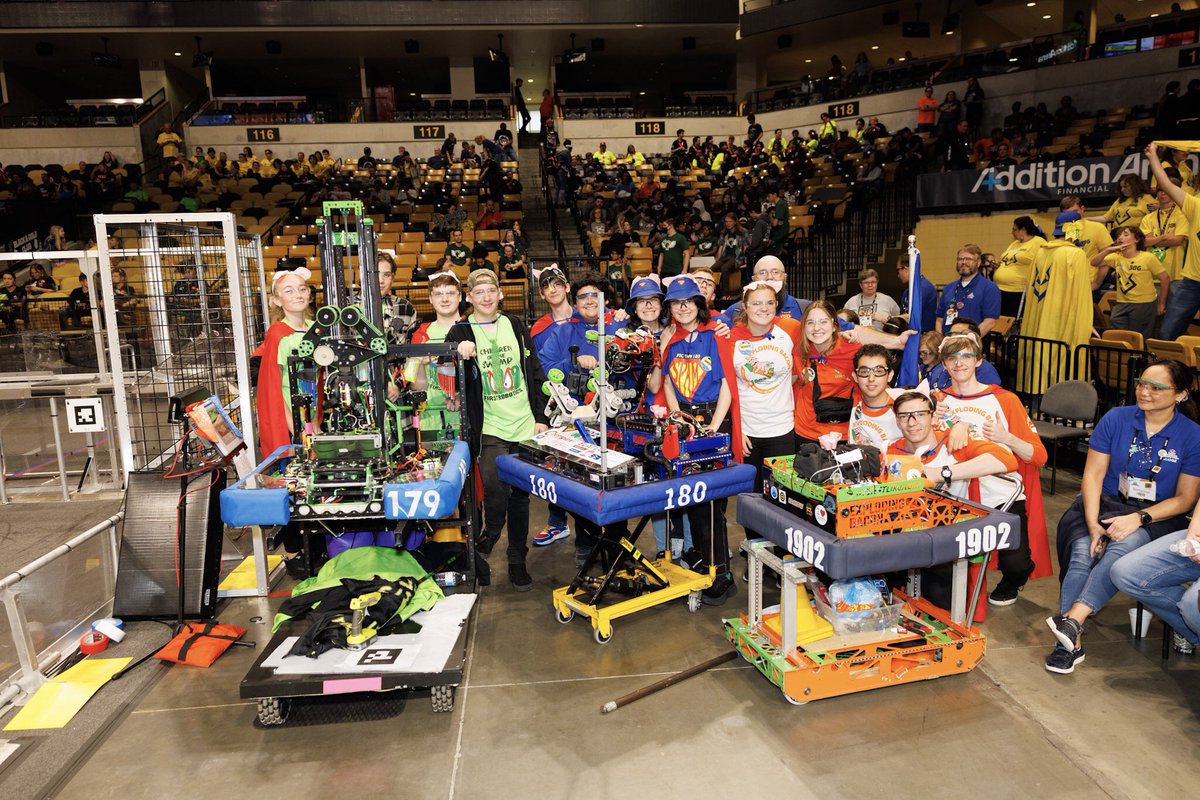 OrlandoFRC's tweet photo. Congratulations to our 2023 Winning Regional Alliance! @FRC179Swamp @FRC180 @FRCBacon1902 #OrlandoFRC #FIRSTinFlorida #OMGRobots #FIRSTFRC https://t.co/ESzkYdbT0K
