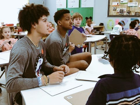 The_NCBCA's tweet photo. NC-SC All Stars spending time at Alderman Elementary https://t.co/4EcBMqKmmn