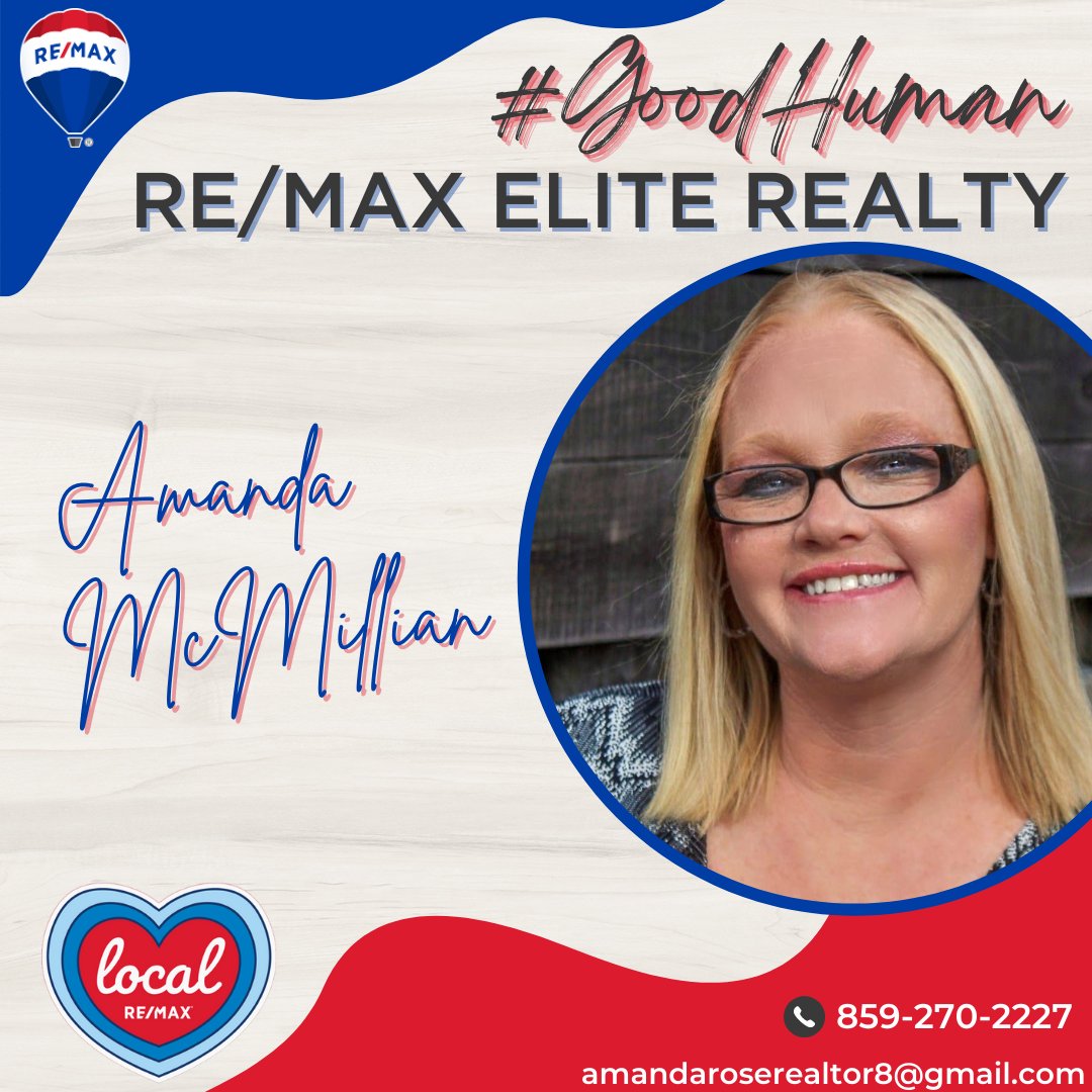 REMAXEliteKY's tweet photo. Today's #REMAXGoodHuman is Amanda McMillian! ⁠
⁠
#REMAXEliteRealty #unstoppable2023 #OutstandingAgents #weareremax #bluegrassrealtors #remaxhustle https://t.co/TUIr13mDPi