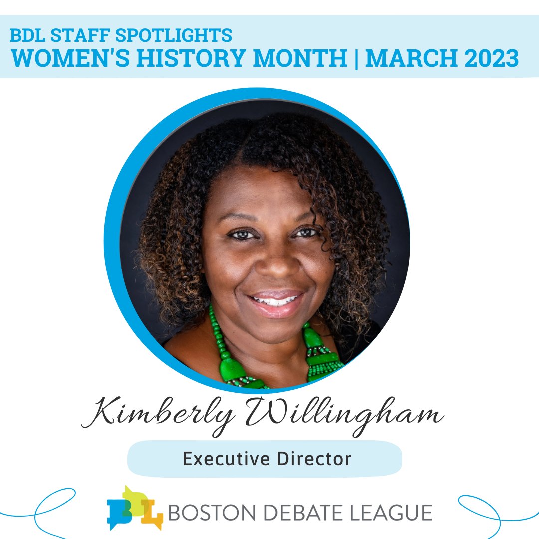 The last #WomensHistorySpotlight goes to Executive Director Kimberly Willingham, and in July, will mark 8 years with BDL! Kimberly is the BDL's first woman and person of color to serve as the ED. #WHM2023
