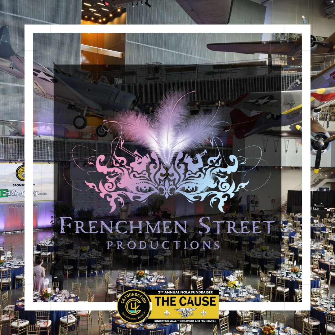 The Cause benefiting the C4 Foundation event owes deepest thanks to our vendors this year. Without a meaningful space and entertainment, we'd be lost. Thank you, 🏛️ @wwiimuseum, 🎤 @rockstar_enterprises, and 🎭 @frenchmenstreetproductions! #C4Nola #C4Foundation @c4foundation