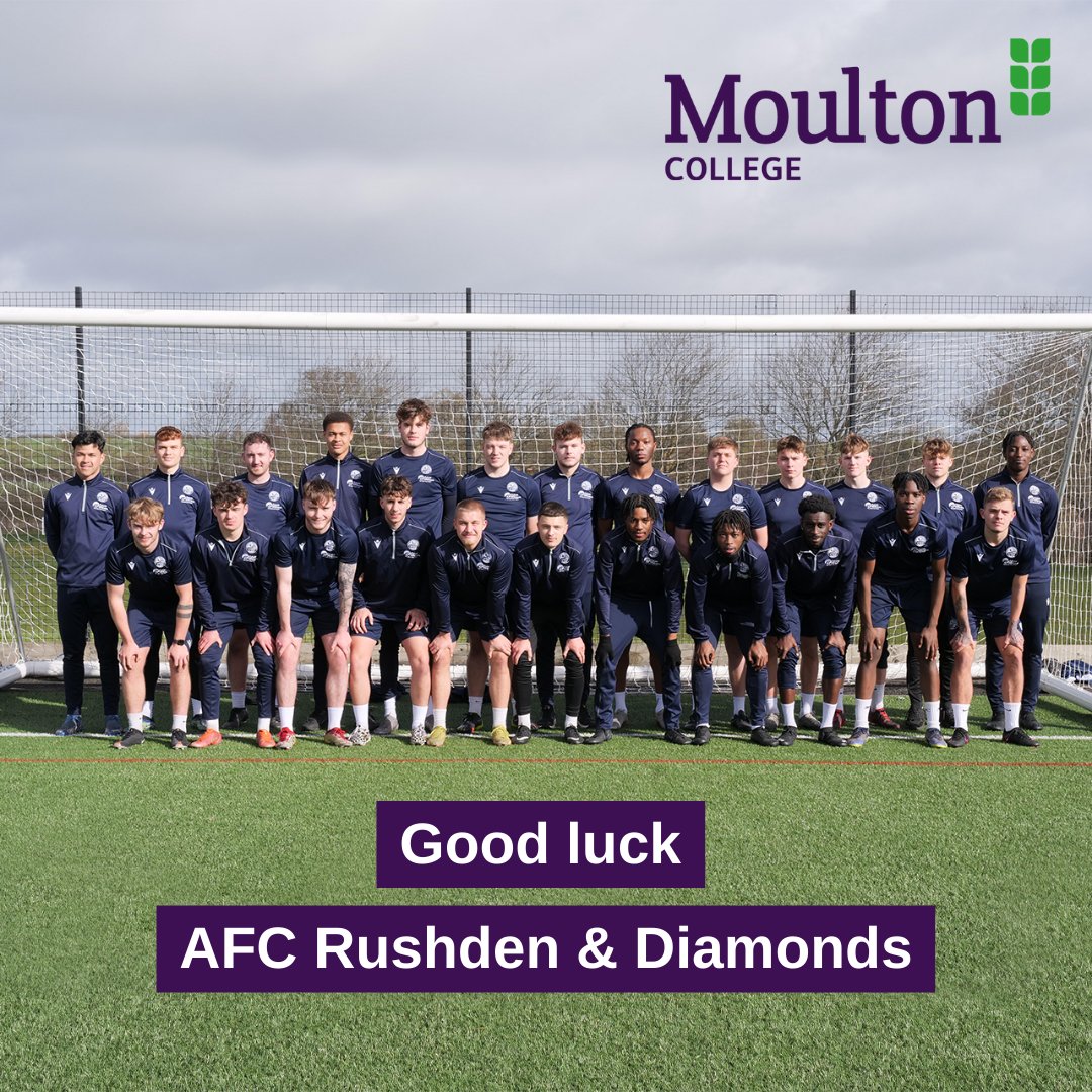 Good luck to AFC Rushden &amp; Diamonds U23 as they play against North Leigh U23 in the National Football Youth League Cup semi-final at Moulton College on Monday 27 March, at 1:30 PM on the 3G Holcot pitch.